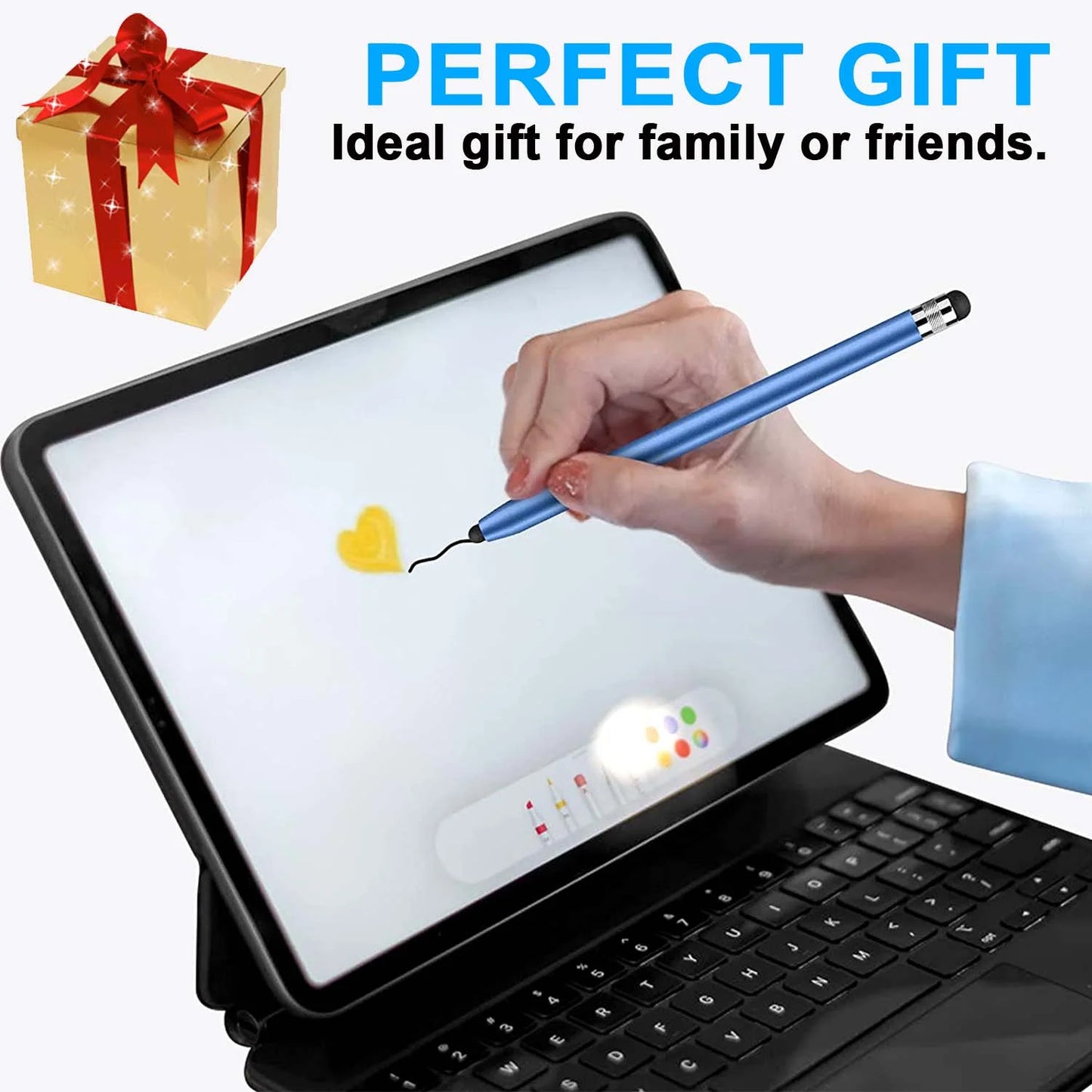 GlowWrite™ Stylus Pen for iPad, Stylus for Touch Screens – Digiroot 4-Pack High Sensitivity & Precision Stylus with 8 Extra Tips for iPhone, iPad Pro, Samsung Galaxy, Tablets & PC