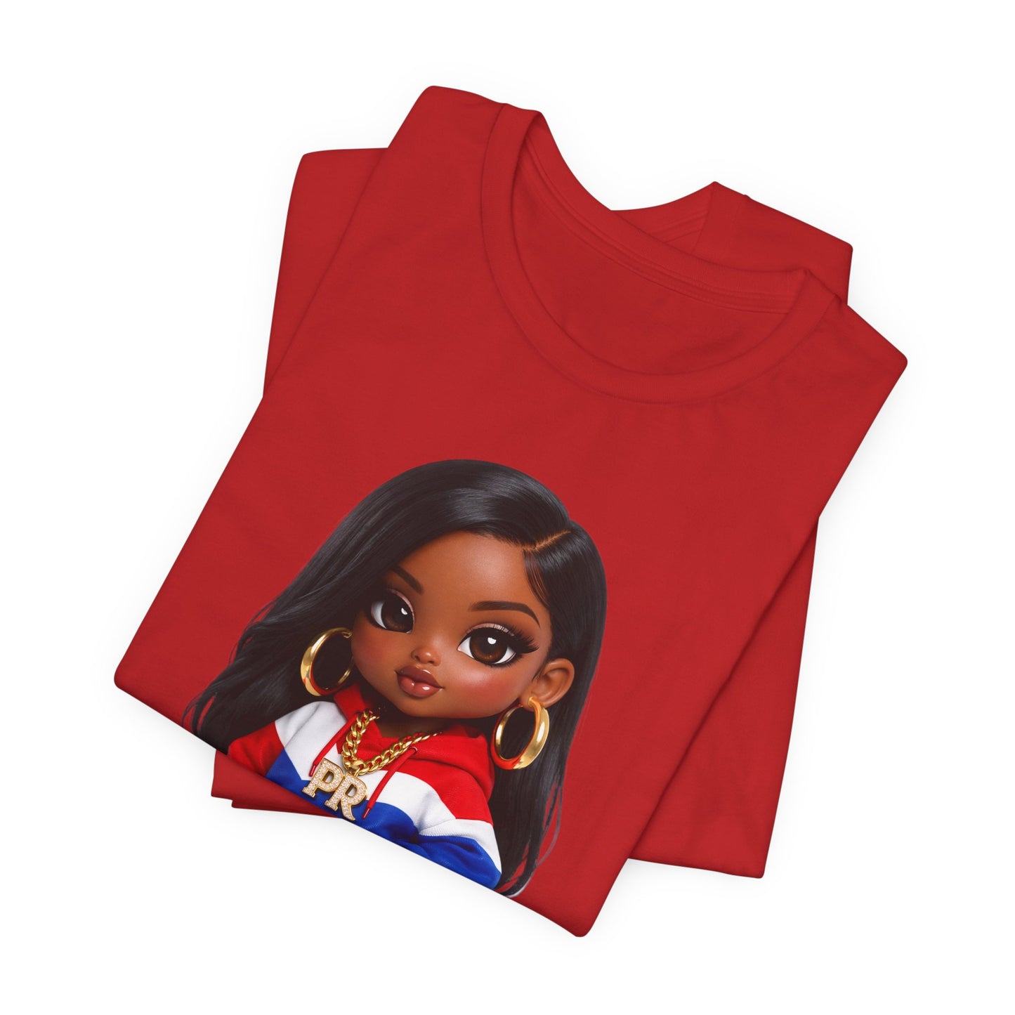 Kulture Fresh™ "Puerto Rico Baddie" Chibi Tee — Caribbean Roots Collection