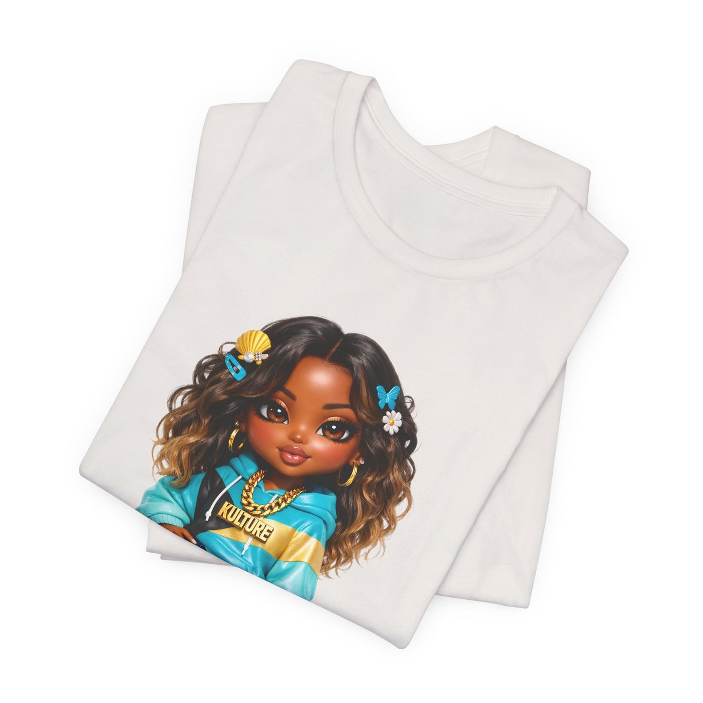 Kulture Fresh™ "Bahamian Baddie" Chibi Tee — Caribbean Roots Collection