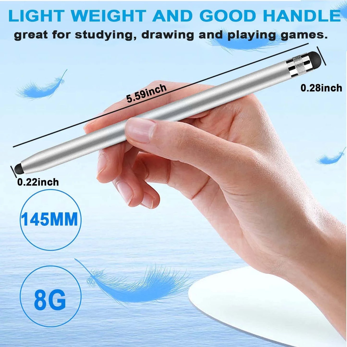 GlowWrite™ Stylus Pen for iPad, Stylus for Touch Screens – Digiroot 4-Pack High Sensitivity & Precision Stylus with 8 Extra Tips for iPhone, iPad Pro, Samsung Galaxy, Tablets & PC