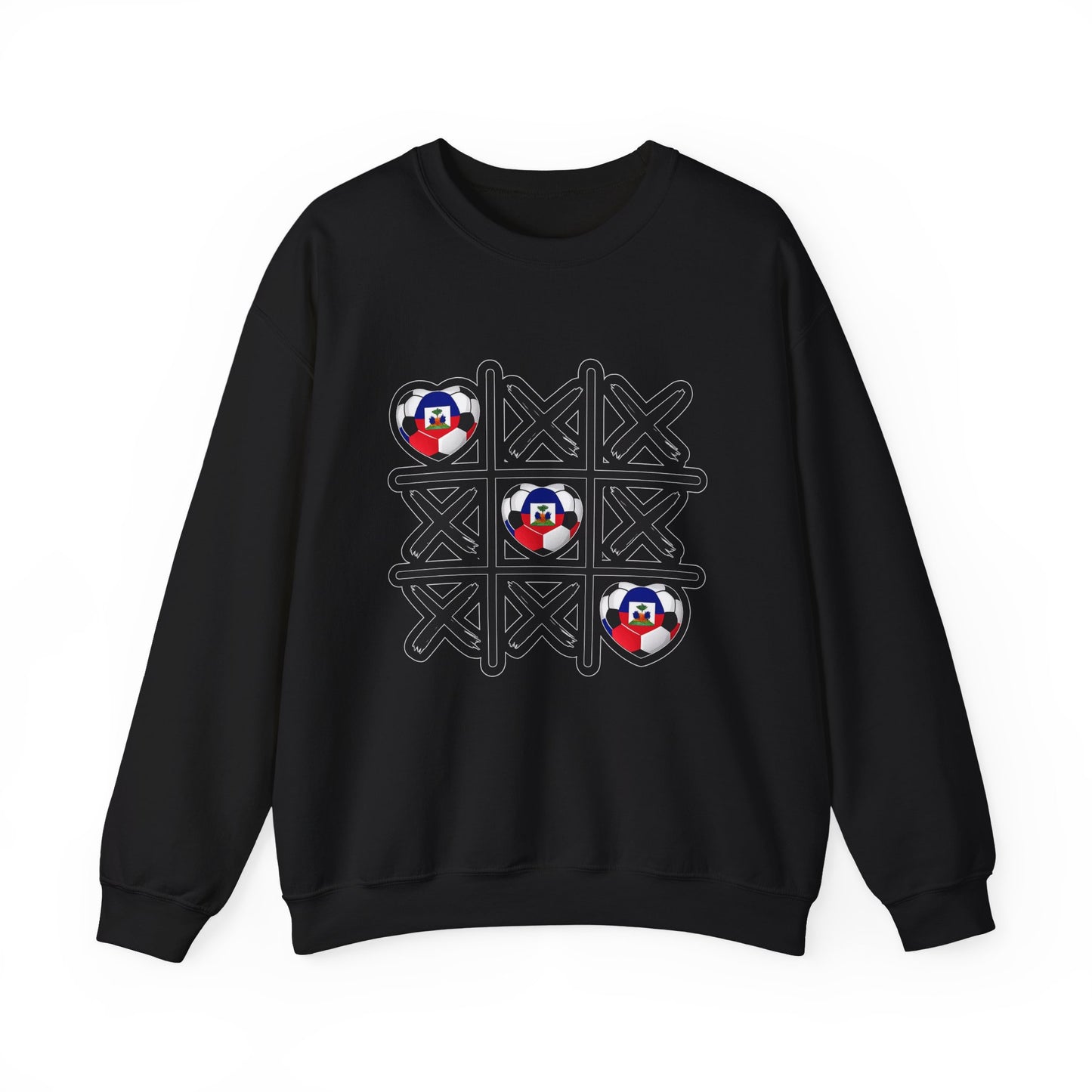 AYITI WORLD™ "Tic-Tac-Goal!" Love Haiti Crewneck — AYITI World Football Heart Edition