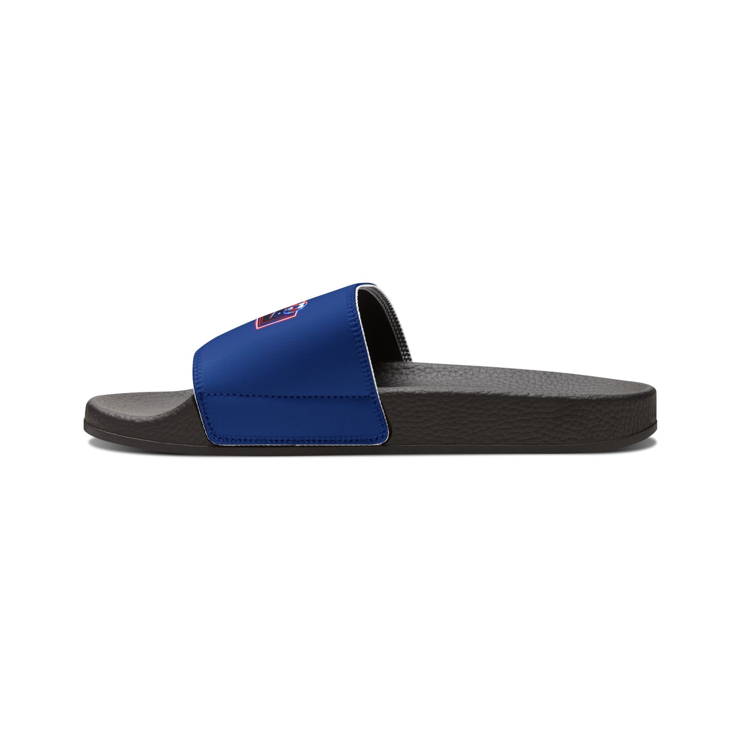 AYITI WORLD™ Kids' Football 2026 Slide Sandals — Royal Blue Grenadiers Youth Adjustable Pool and Lounge Slides