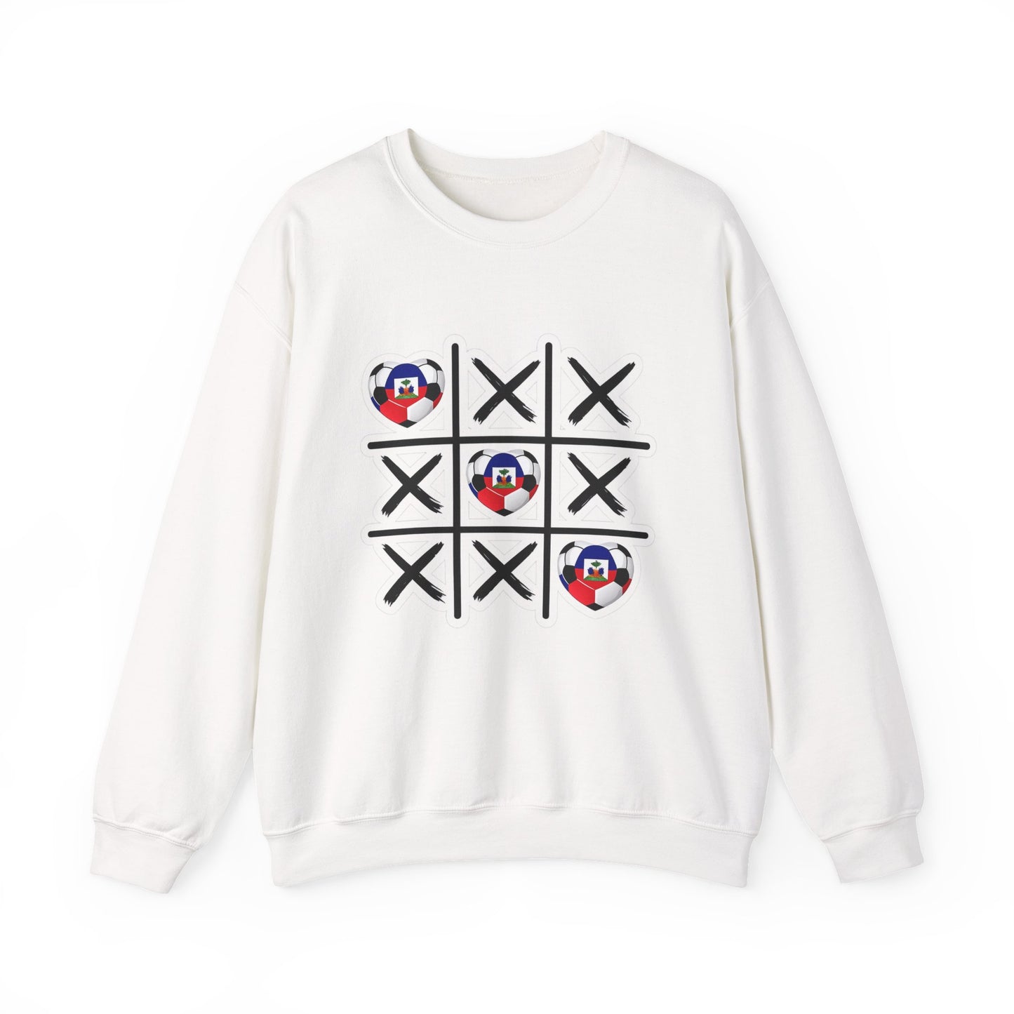 AYITI WORLD™ "Tic-Tac-Goal!" Love Haiti Crewneck — AYITI World Football Heart Edition