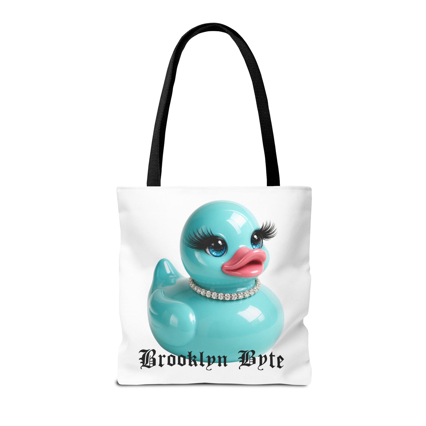 Cute Blue Duck Tote Bag | Fashion Tote Purse | Glam Duck Aesthetic | Reusable Shopping Bag | Brooklyn Byte Accessory