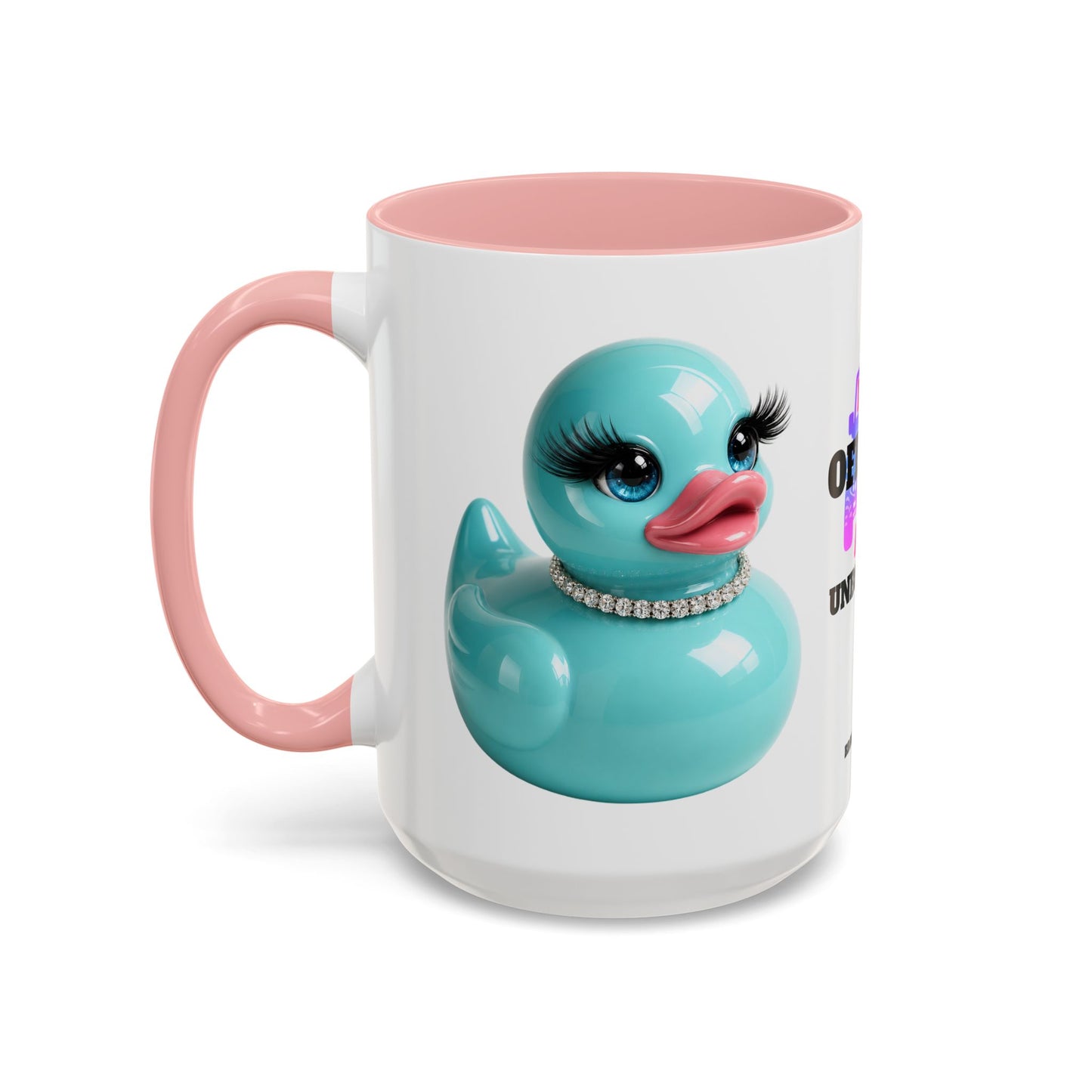 Live Offroad & Unbothered Glam Duck Accent Mug | Cute Adventure Coffee Cup | Colorful Duck Lover Gift | Brooklyn Byte Mug
