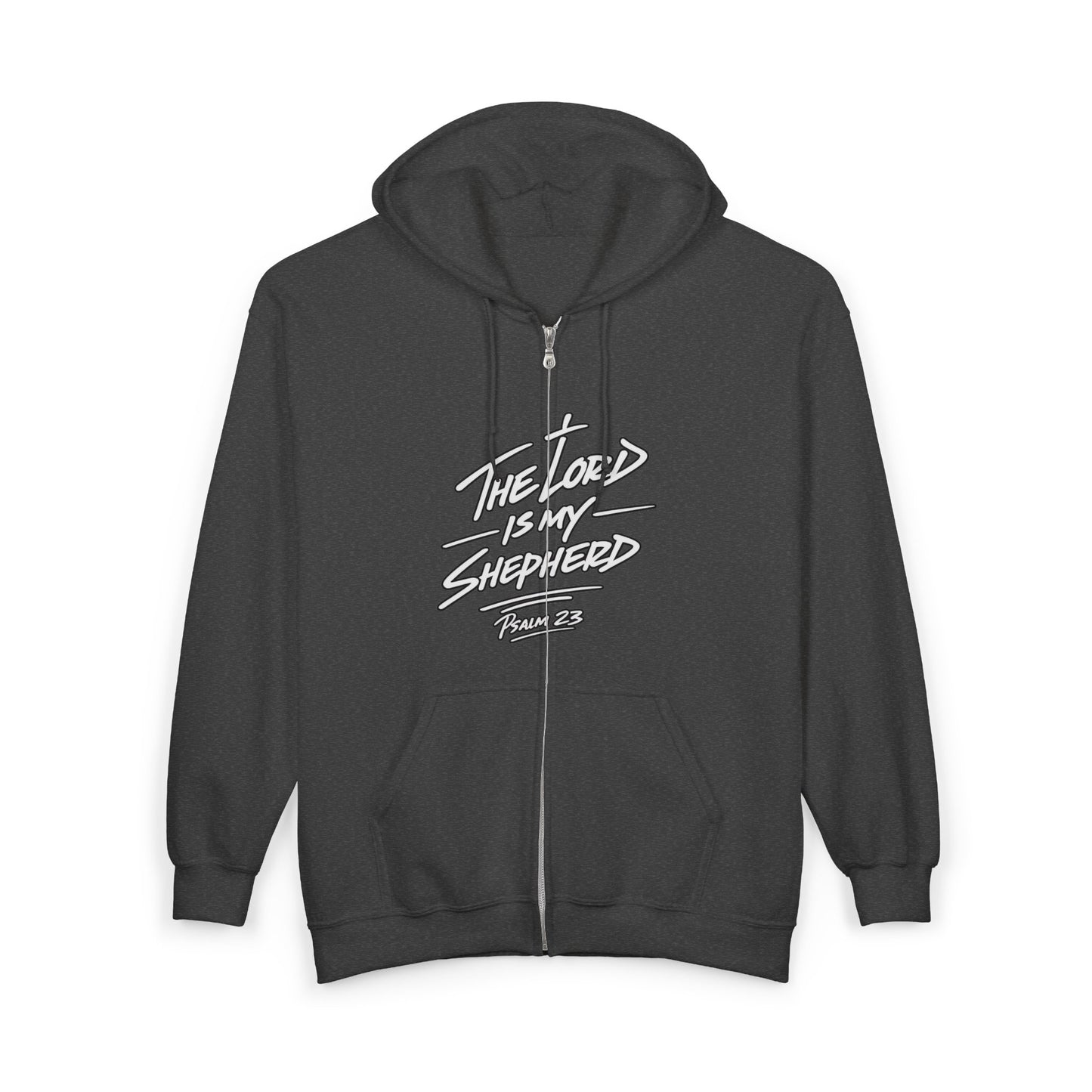 Kingdom Kloth™ Kovered Pslams Zip-Up Hoodie — Lord Is My Shepherd Faithful Streetwear