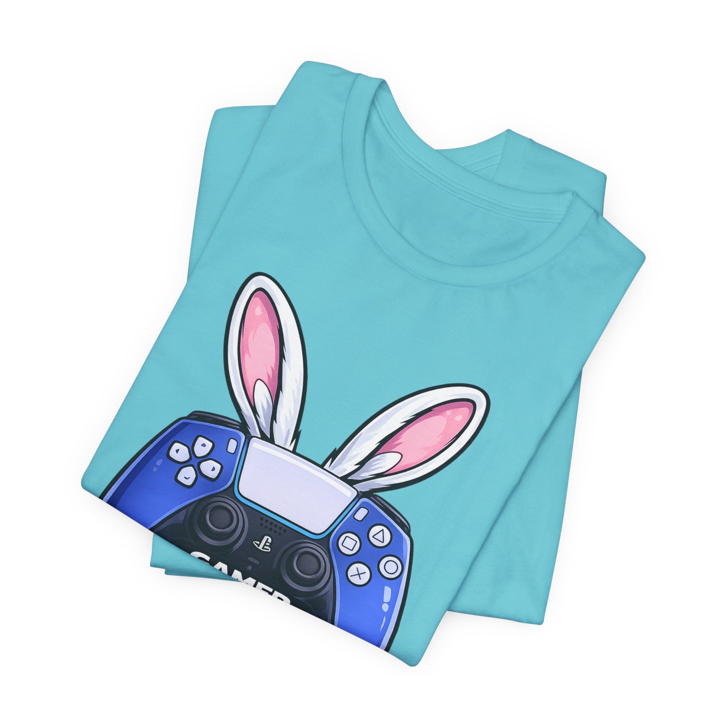 Kulture Fresh™ "Gamer Easter" T-Shirt — Blue Controller Bunny Tee
