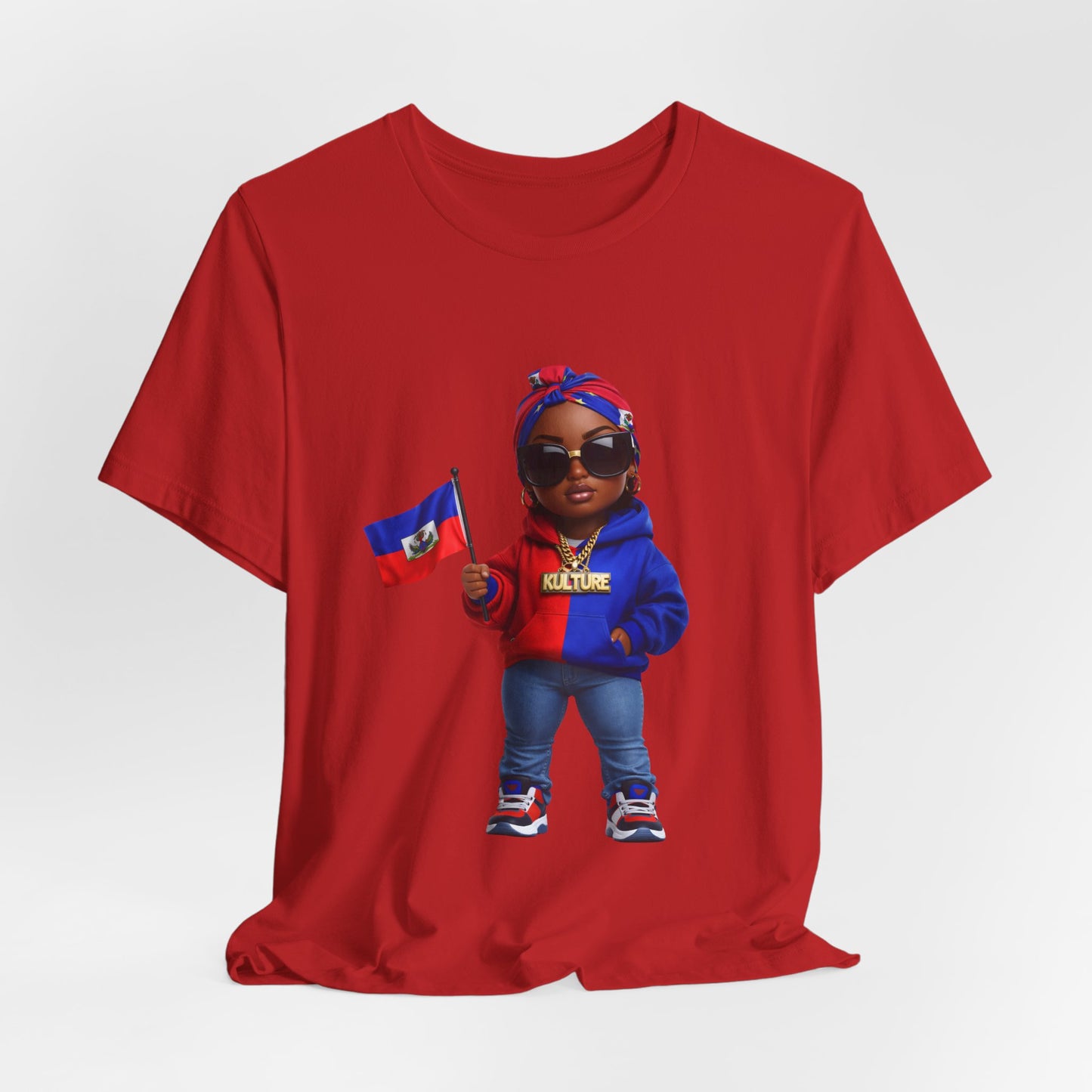 Kulture Fresh™ "Haitian Baddie" Chibi Tee — Caribbean Roots Collection