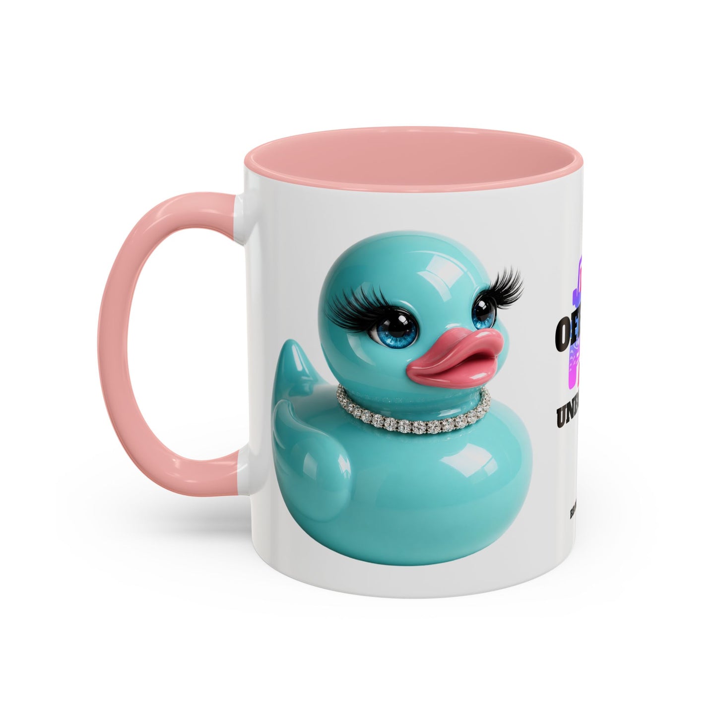 Live Offroad & Unbothered Glam Duck Accent Mug | Cute Adventure Coffee Cup | Colorful Duck Lover Gift | Brooklyn Byte Mug