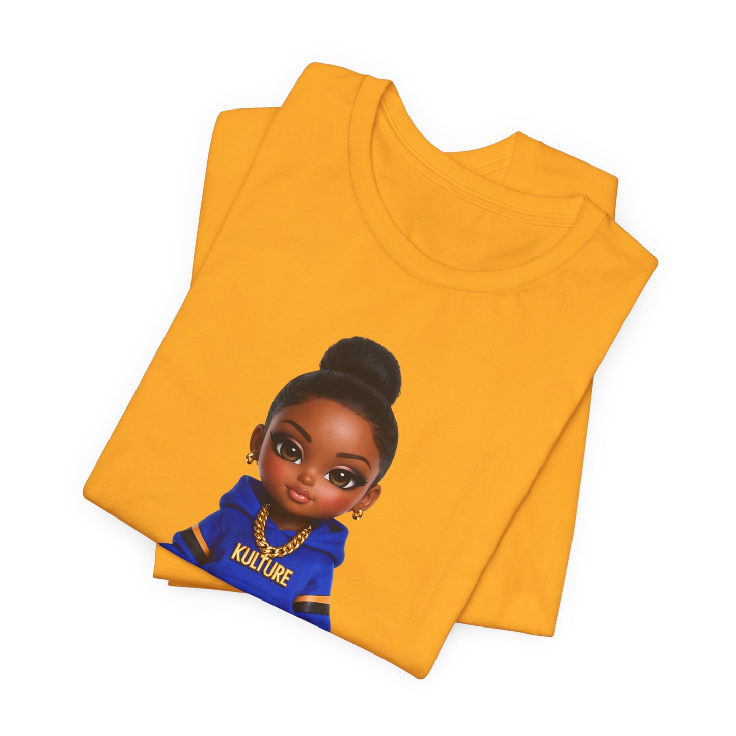 Kulture Fresh™ "Bajan Baddie" Chibi Tee — Caribbean Roots Collection