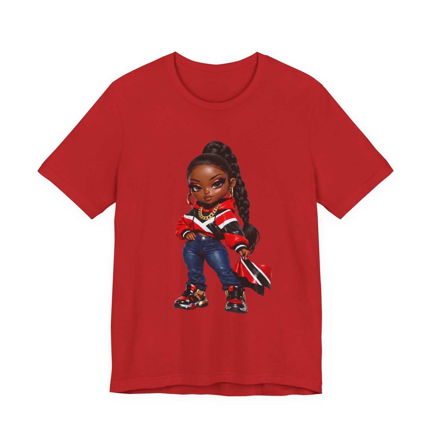 Kulture Fresh™ "Trinidad Baddie" Chibi Tee — Caribbean Roots Collection