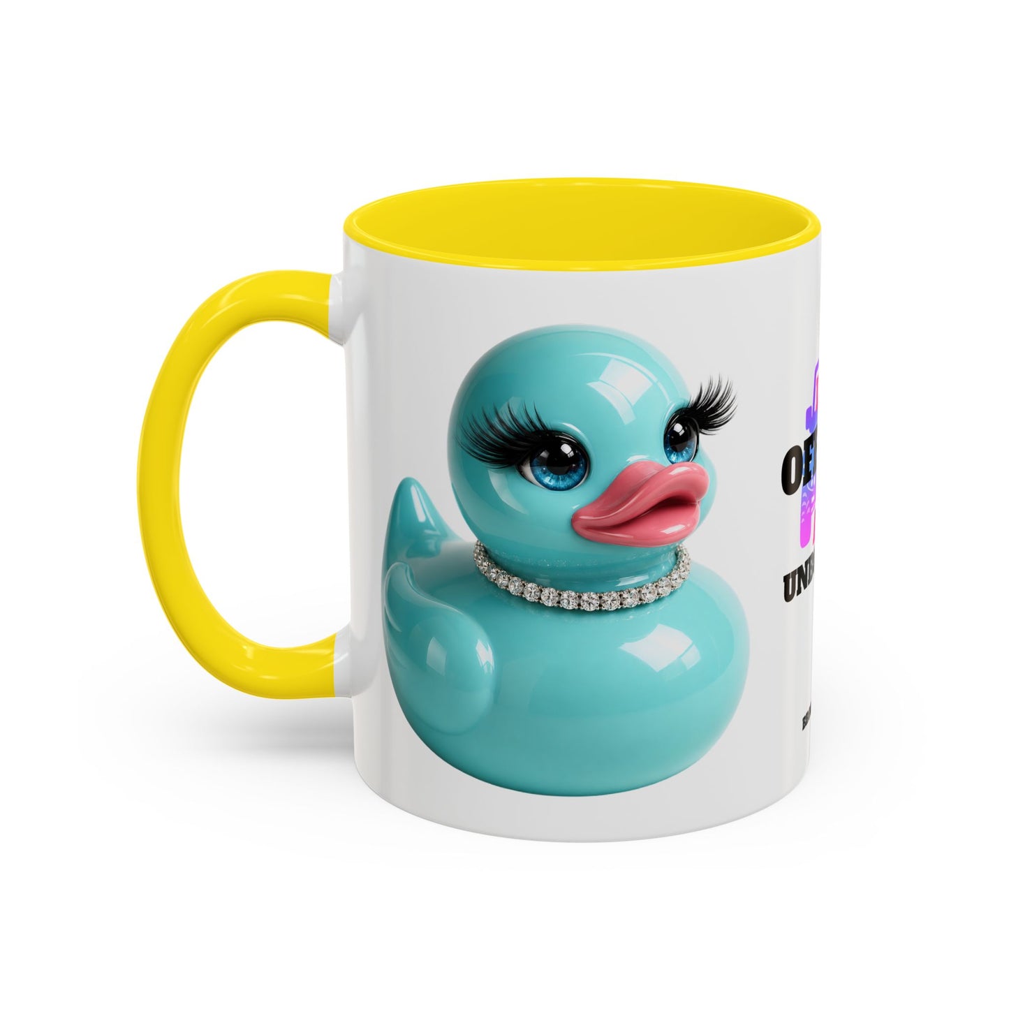 Live Offroad & Unbothered Glam Duck Accent Mug | Cute Adventure Coffee Cup | Colorful Duck Lover Gift | Brooklyn Byte Mug