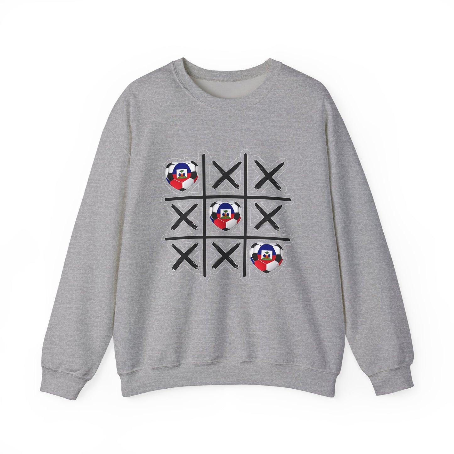 AYITI WORLD™ "Tic-Tac-Goal!" Love Haiti Crewneck — AYITI World Football Heart Edition