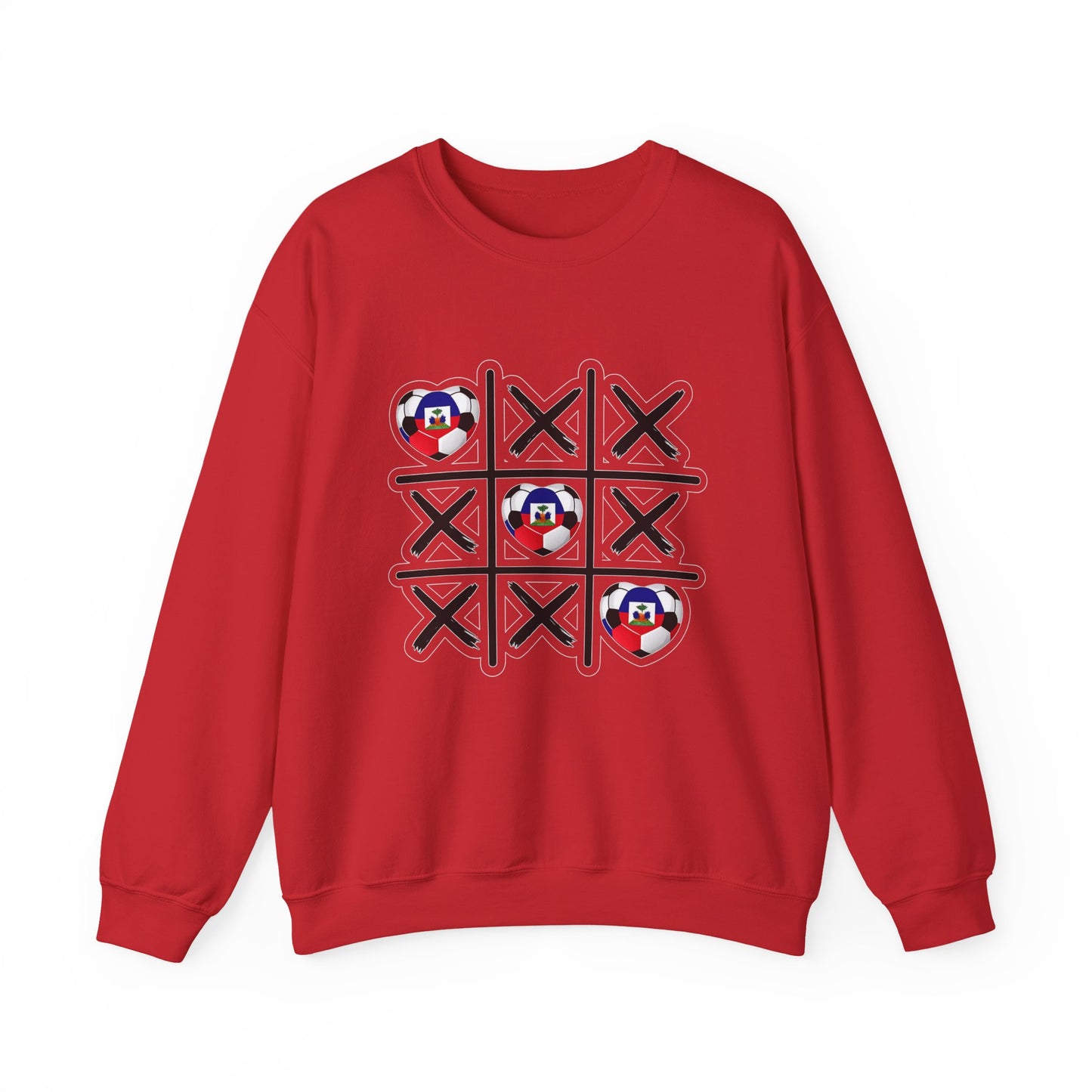 AYITI WORLD™ "Tic-Tac-Goal!" Love Haiti Crewneck — AYITI World Football Heart Edition