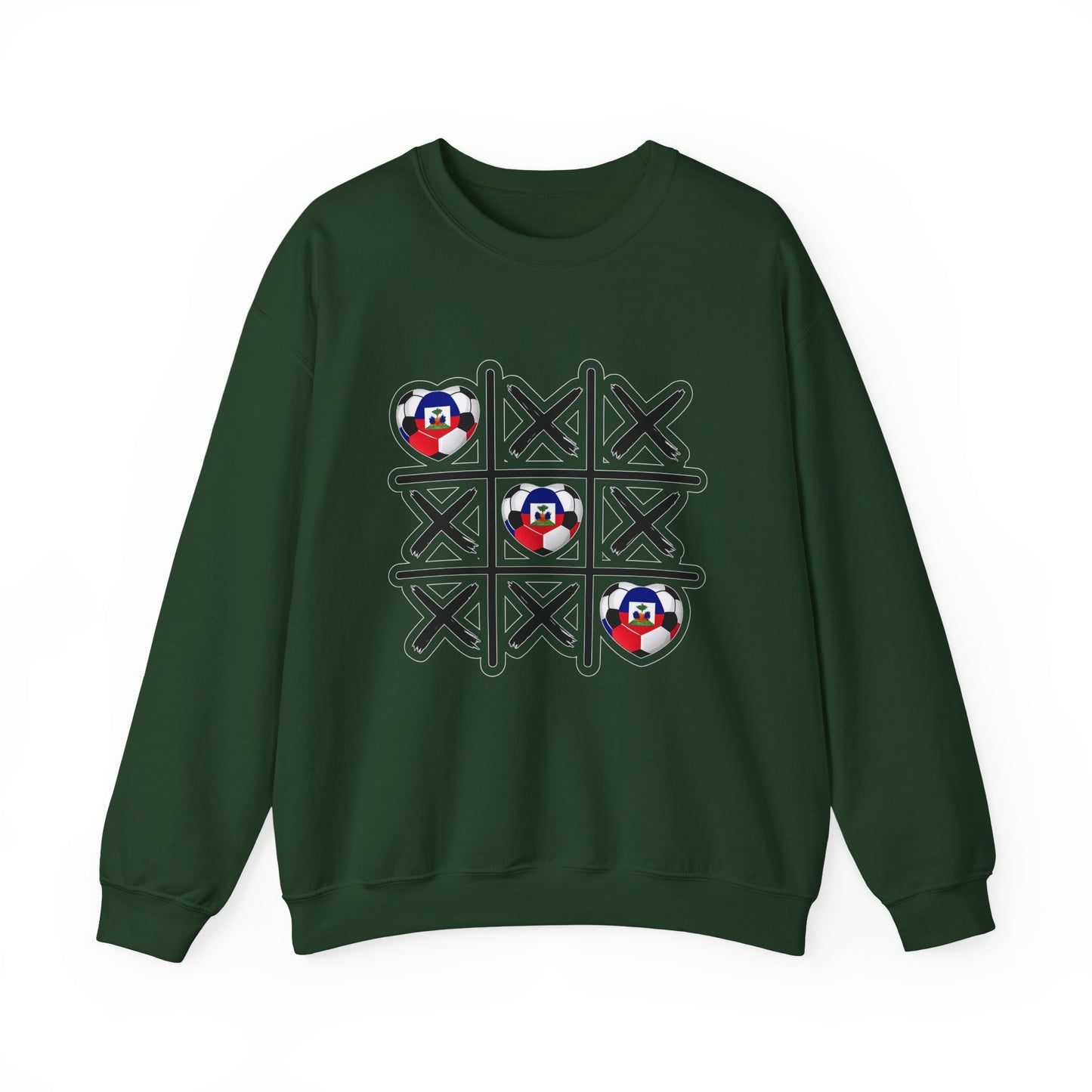 AYITI WORLD™ "Tic-Tac-Goal!" Love Haiti Crewneck — AYITI World Football Heart Edition
