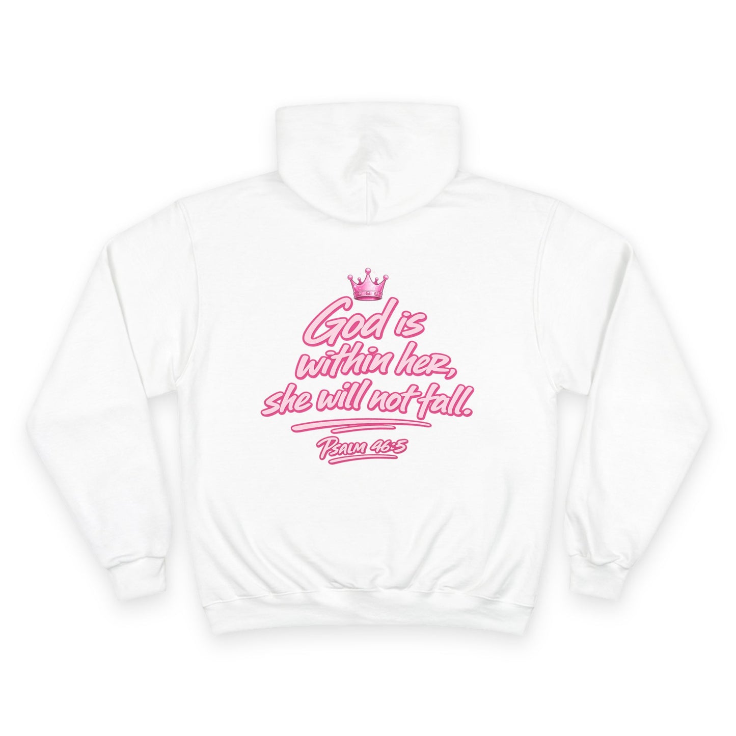 Kingdom Kloth™ Kovered By Grace Champion Hoodie – "God is within her; she will not fail" Christian Psalm Hoodie