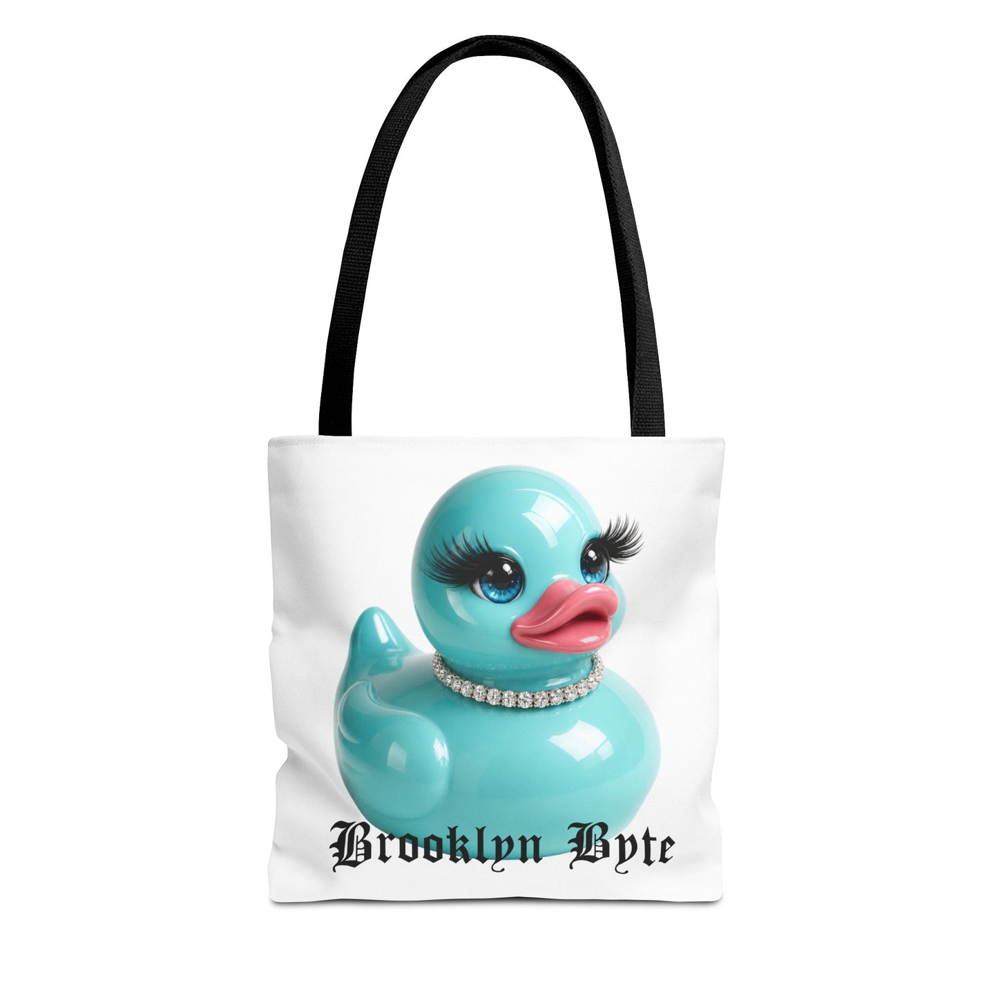 Cute Blue Duck Tote Bag | Fashion Tote Purse | Glam Duck Aesthetic | Reusable Shopping Bag | Brooklyn Byte Accessory