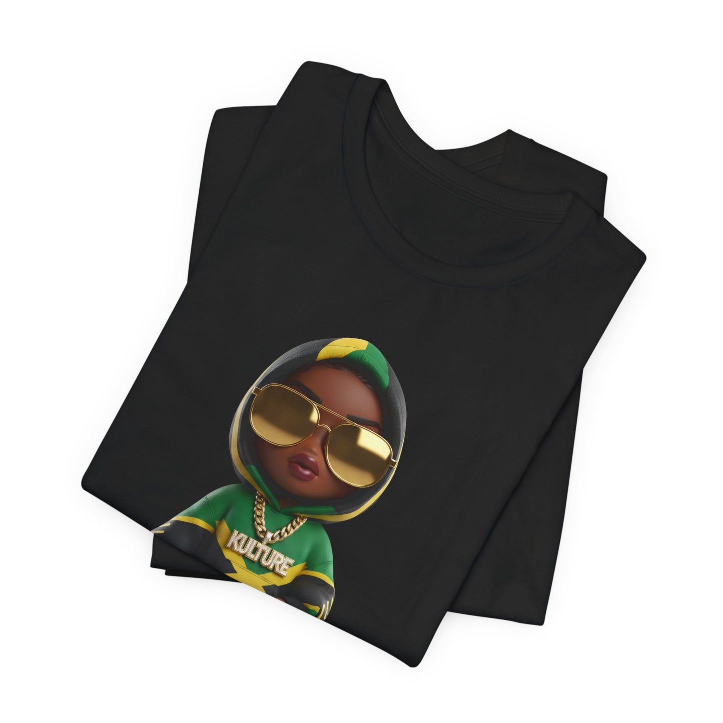 Kulture Fresh™ "Jamaican Baddie" Chibi Tee — Caribbean Roots Collection
