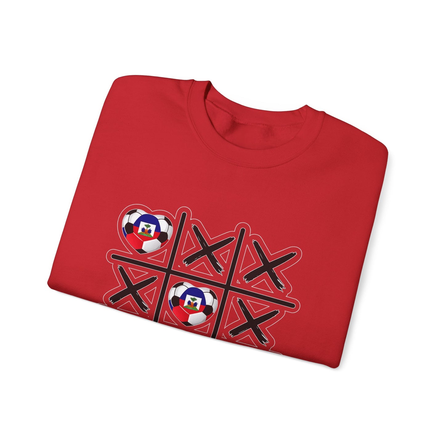 AYITI WORLD™ "Tic-Tac-Goal!" Love Haiti Crewneck — AYITI World Football Heart Edition