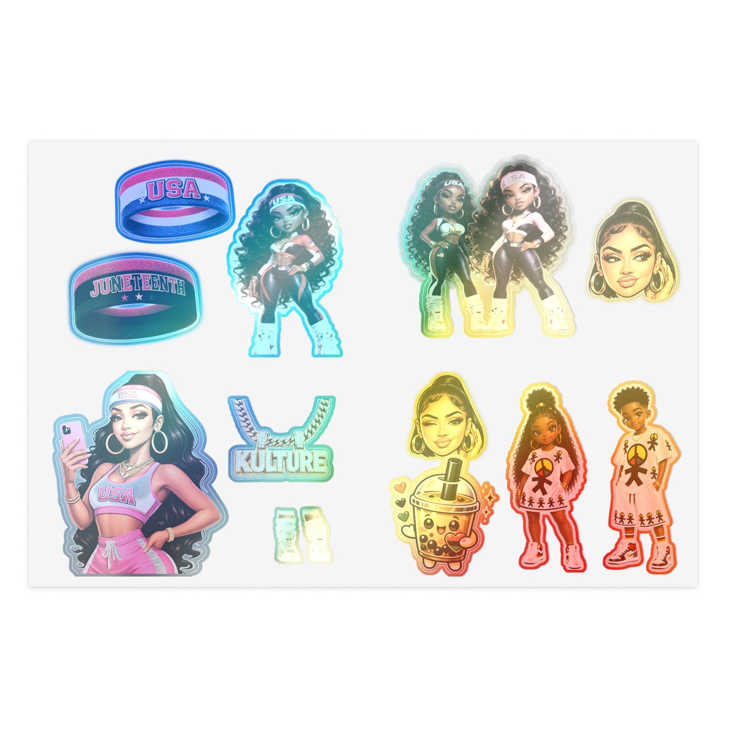 Brooklyn Byte™ AmericanBaddie Juneteenth Sticker Pack