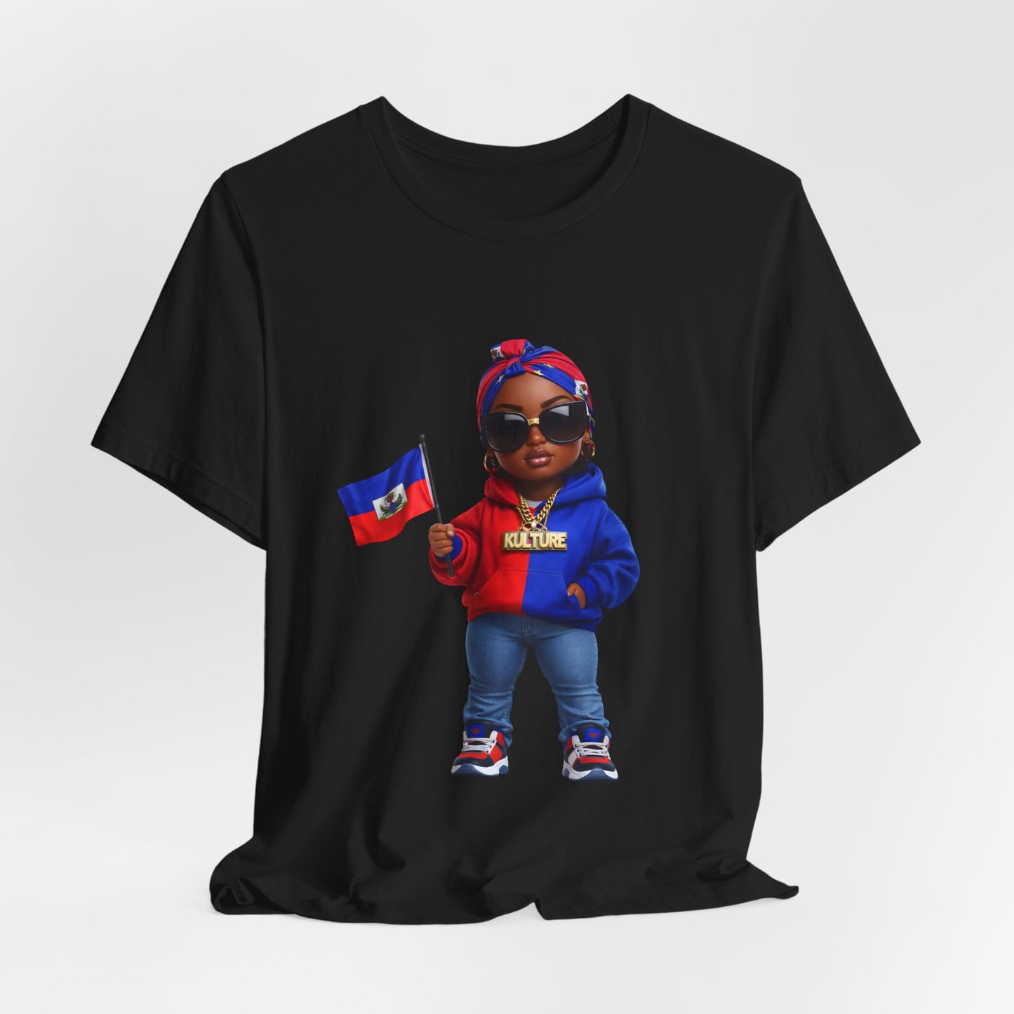 Kulture Fresh™ "Haitian Baddie" Chibi Tee — Caribbean Roots Collection