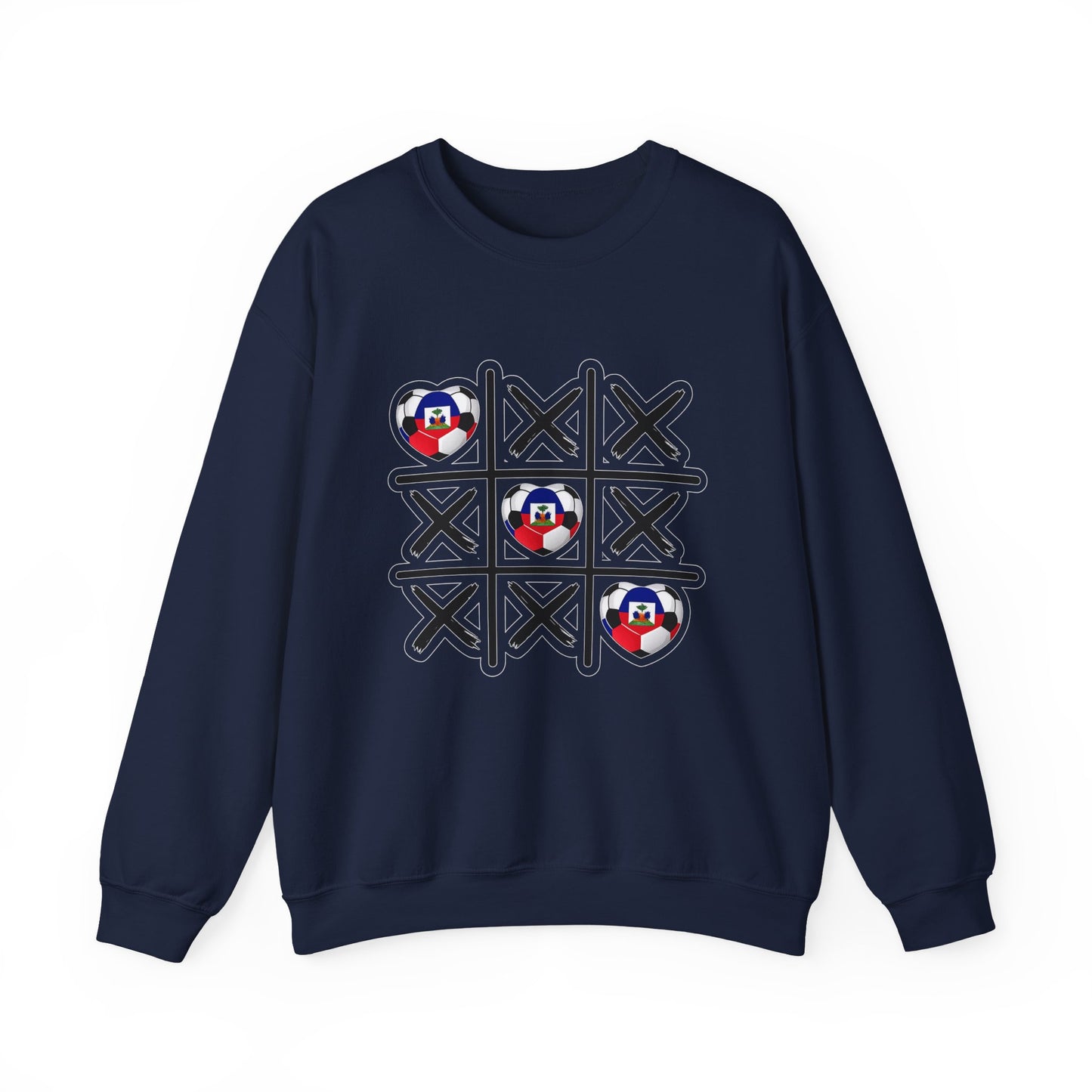 AYITI WORLD™ "Tic-Tac-Goal!" Love Haiti Crewneck — AYITI World Football Heart Edition
