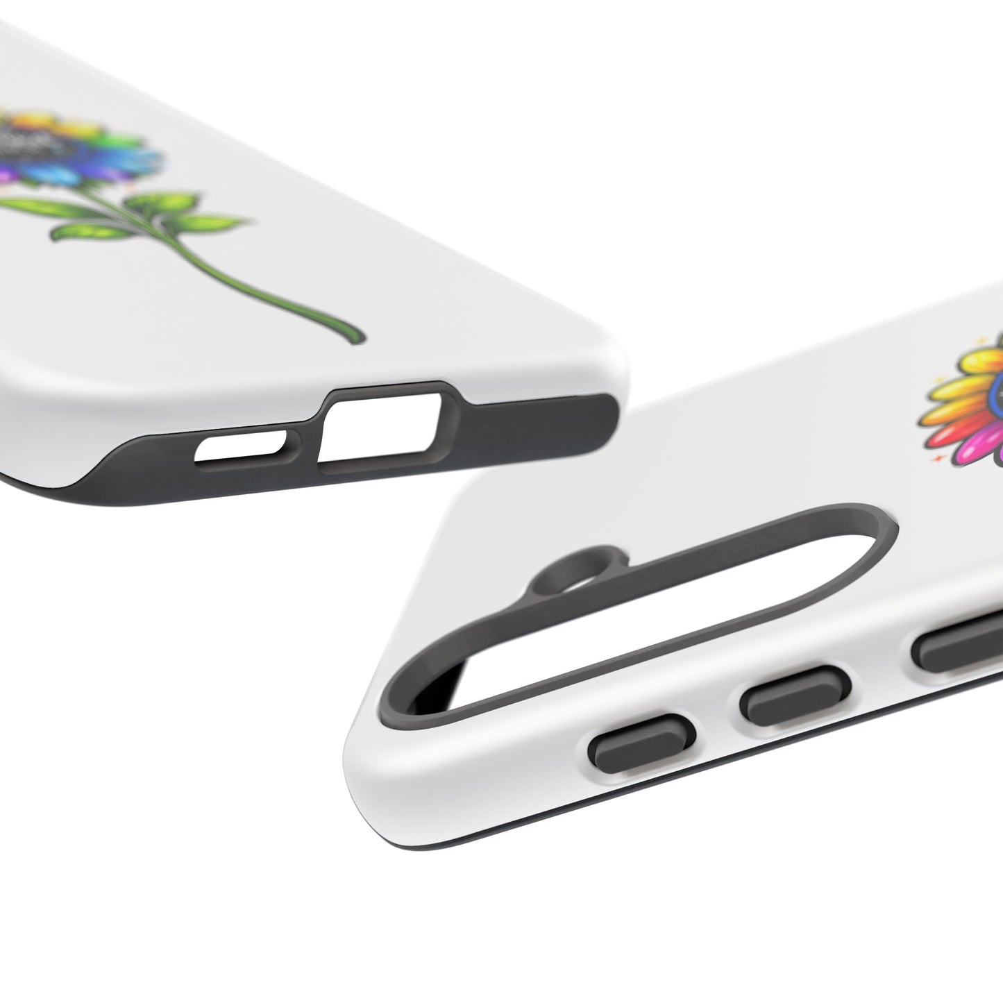 Brooklyn Byte™ "We Are Covered" Rainbow Flower Phone Case — Psalm 91 Scripture Faith Fashion