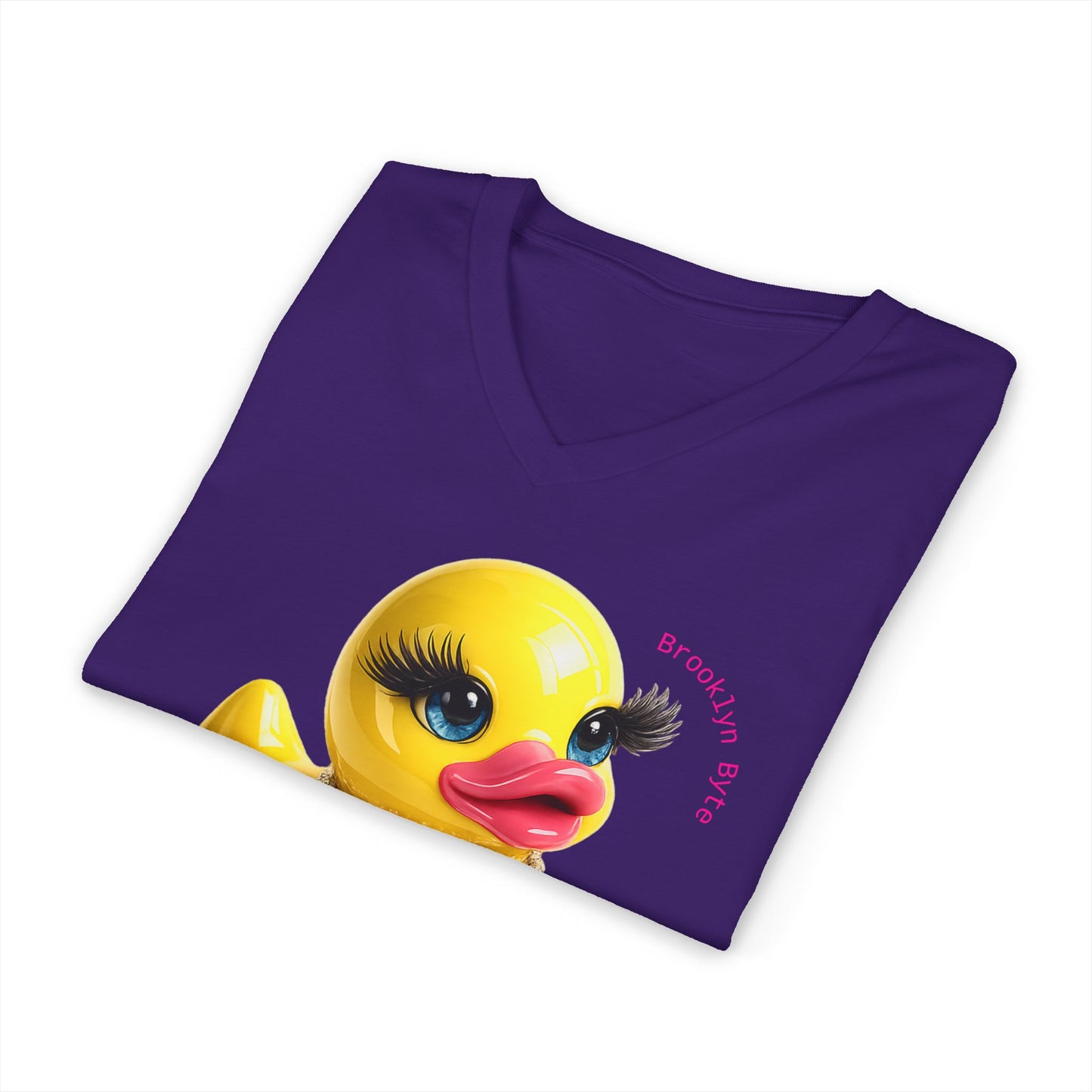 Jeep Life™ Duck Duck Jeep Lover Boutique V‑Neck Tee — Retro Rubber Duck Family Graphic