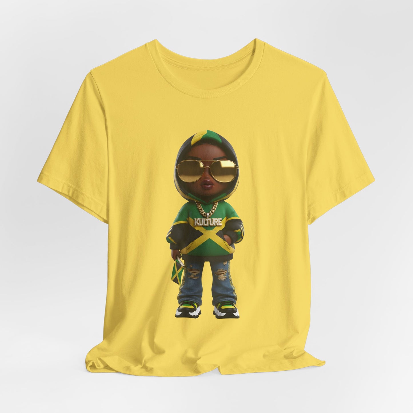 Kulture Fresh™ "Jamaican Baddie" Chibi Tee — Caribbean Roots Collection