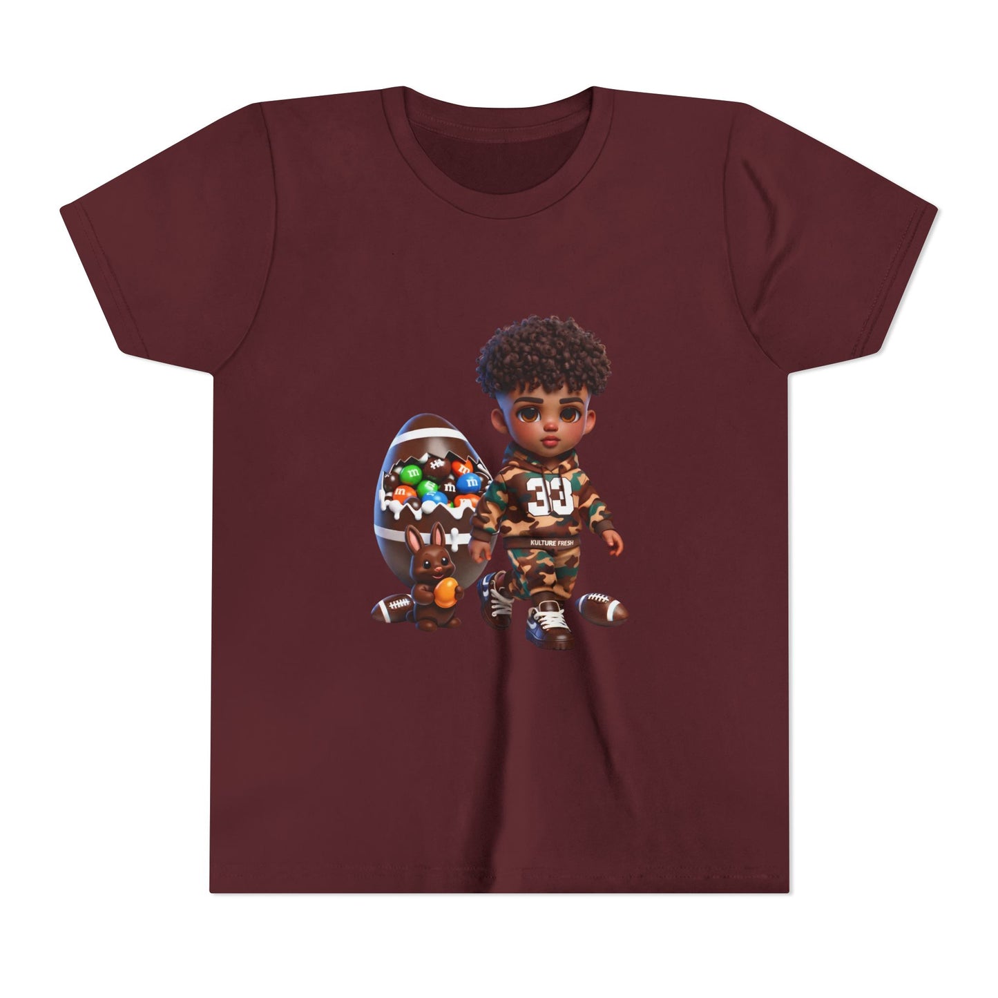 Kulture Fresh™ "Football Champ" Kids Streetwear Tee — Kulture Kids Easter Shirt