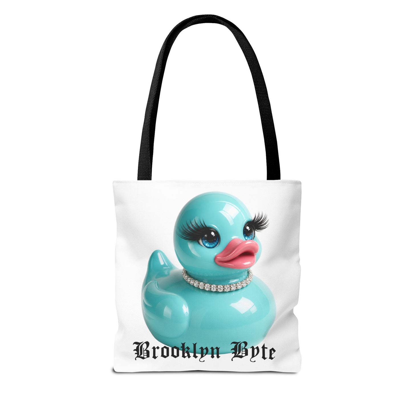 Cute Blue Duck Tote Bag | Fashion Tote Purse | Glam Duck Aesthetic | Reusable Shopping Bag | Brooklyn Byte Accessory