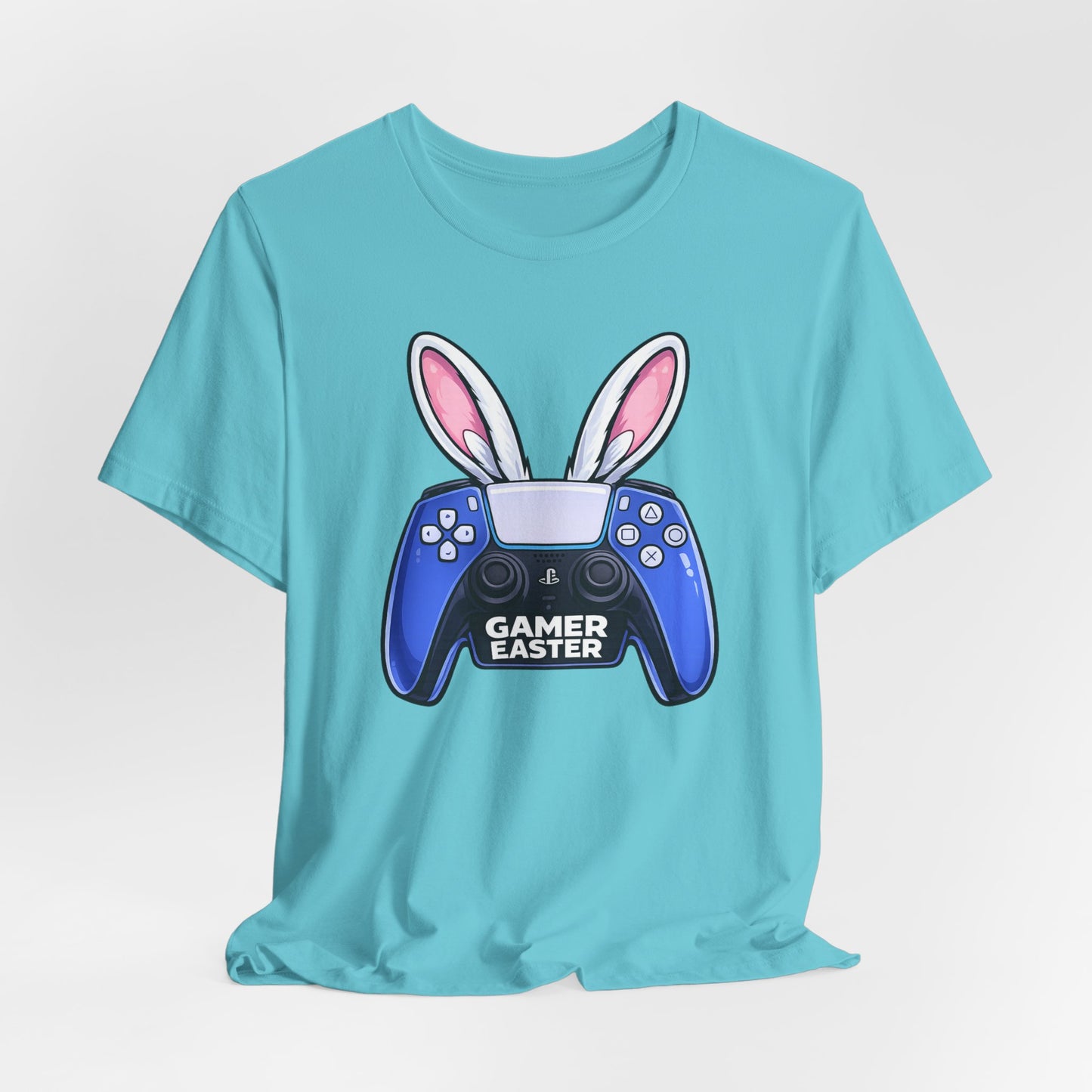 Kulture Fresh™ "Gamer Easter" T-Shirt — Blue Controller Bunny Tee