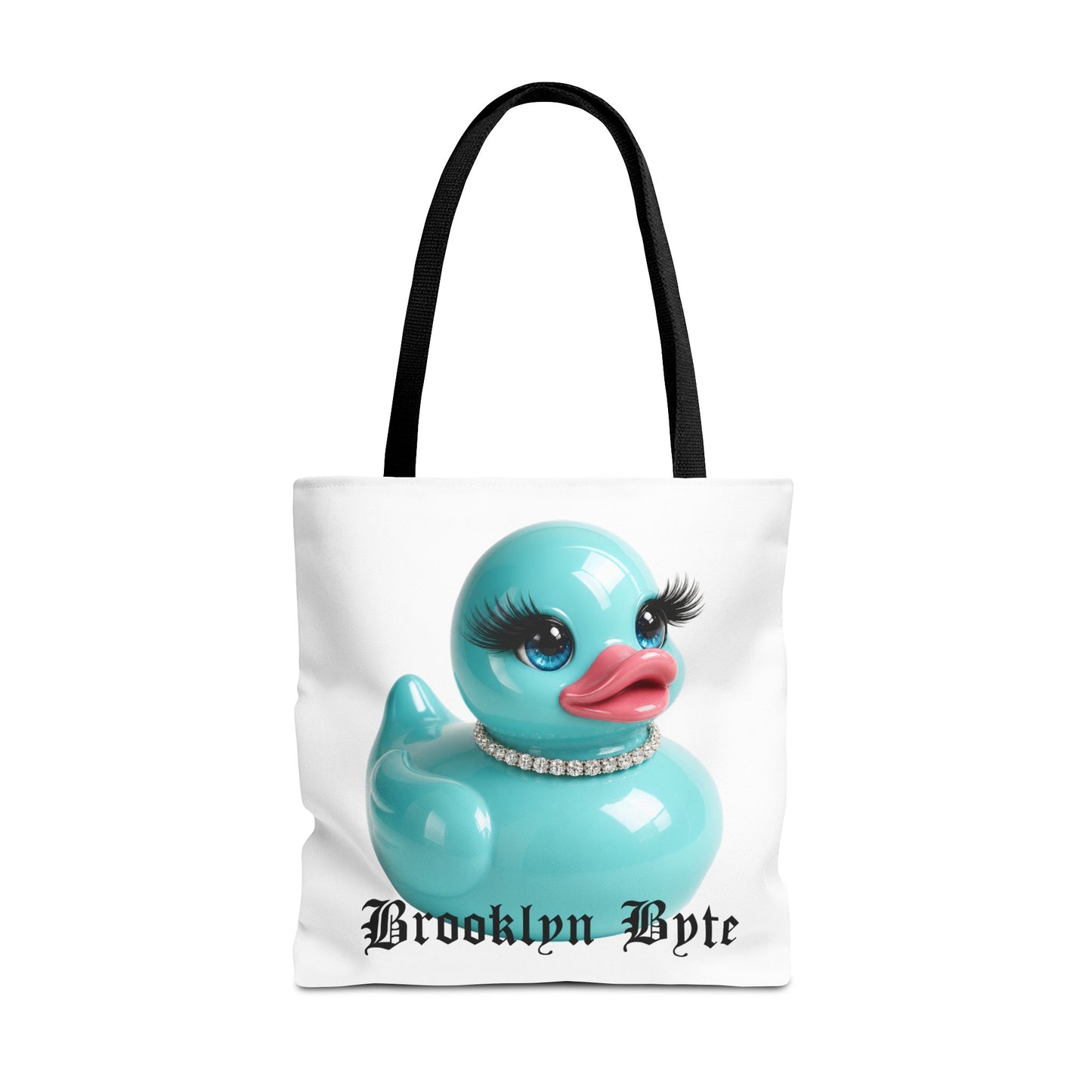 Cute Blue Duck Tote Bag | Fashion Tote Purse | Glam Duck Aesthetic | Reusable Shopping Bag | Brooklyn Byte Accessory