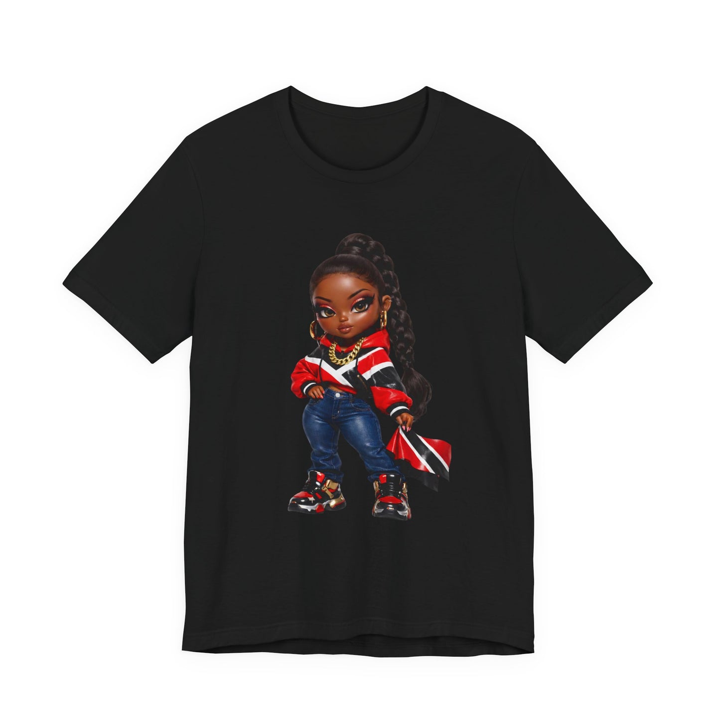 Kulture Fresh™ "Trinidad Baddie" Chibi Tee — Caribbean Roots Collection