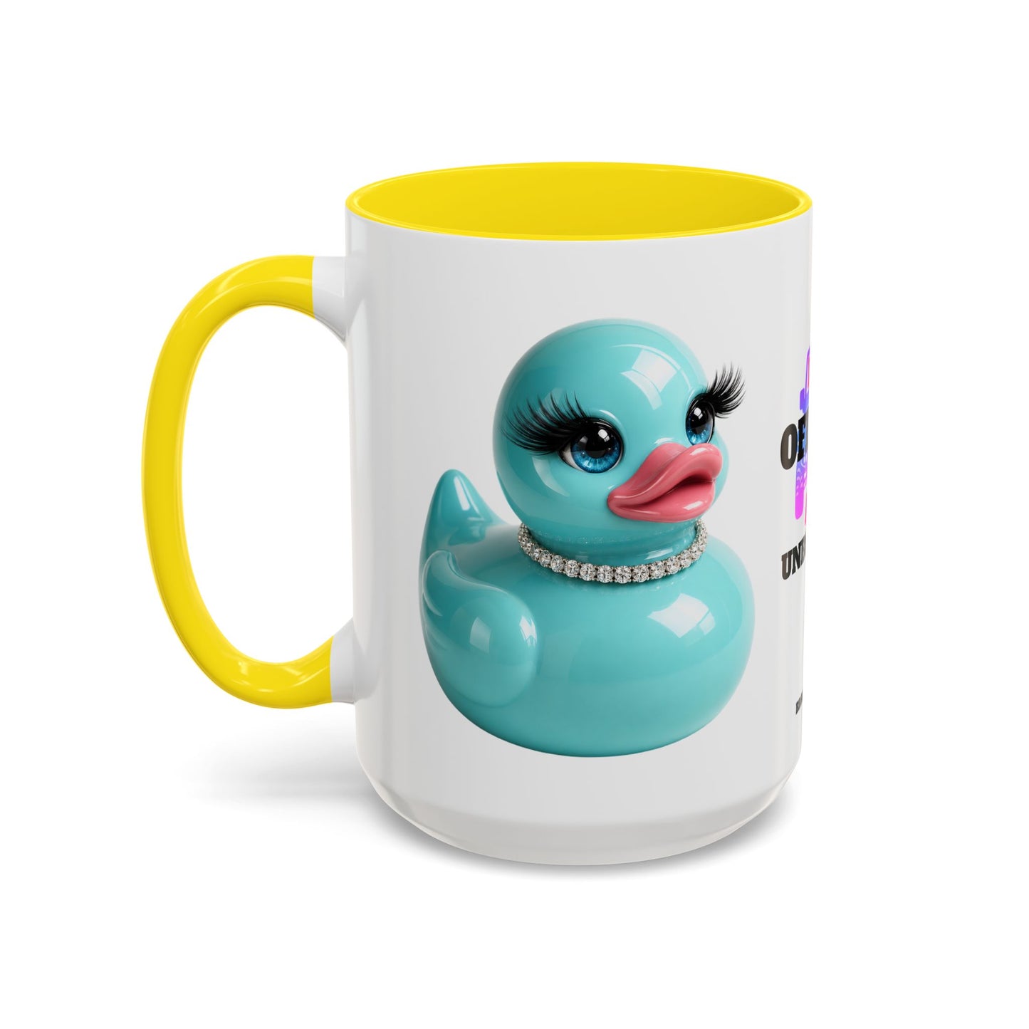 Live Offroad & Unbothered Glam Duck Accent Mug | Cute Adventure Coffee Cup | Colorful Duck Lover Gift | Brooklyn Byte Mug