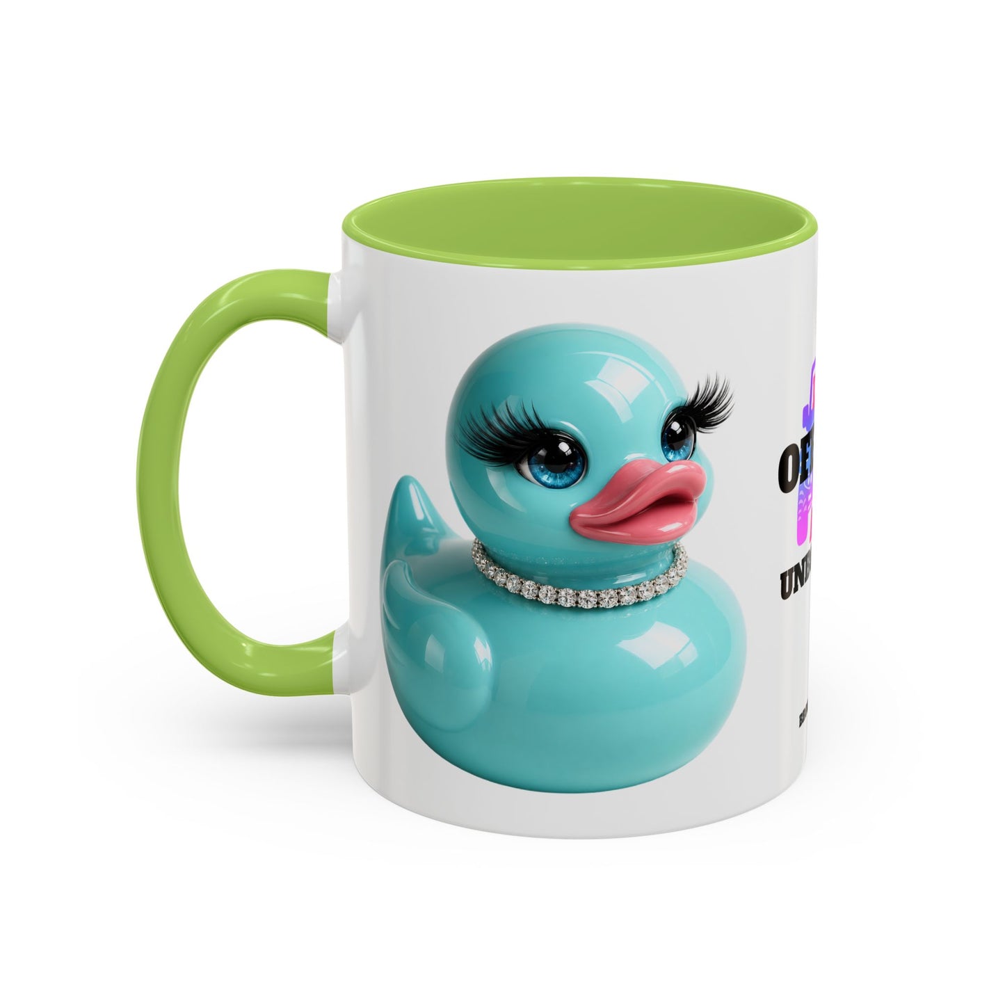 Live Offroad & Unbothered Glam Duck Accent Mug | Cute Adventure Coffee Cup | Colorful Duck Lover Gift | Brooklyn Byte Mug