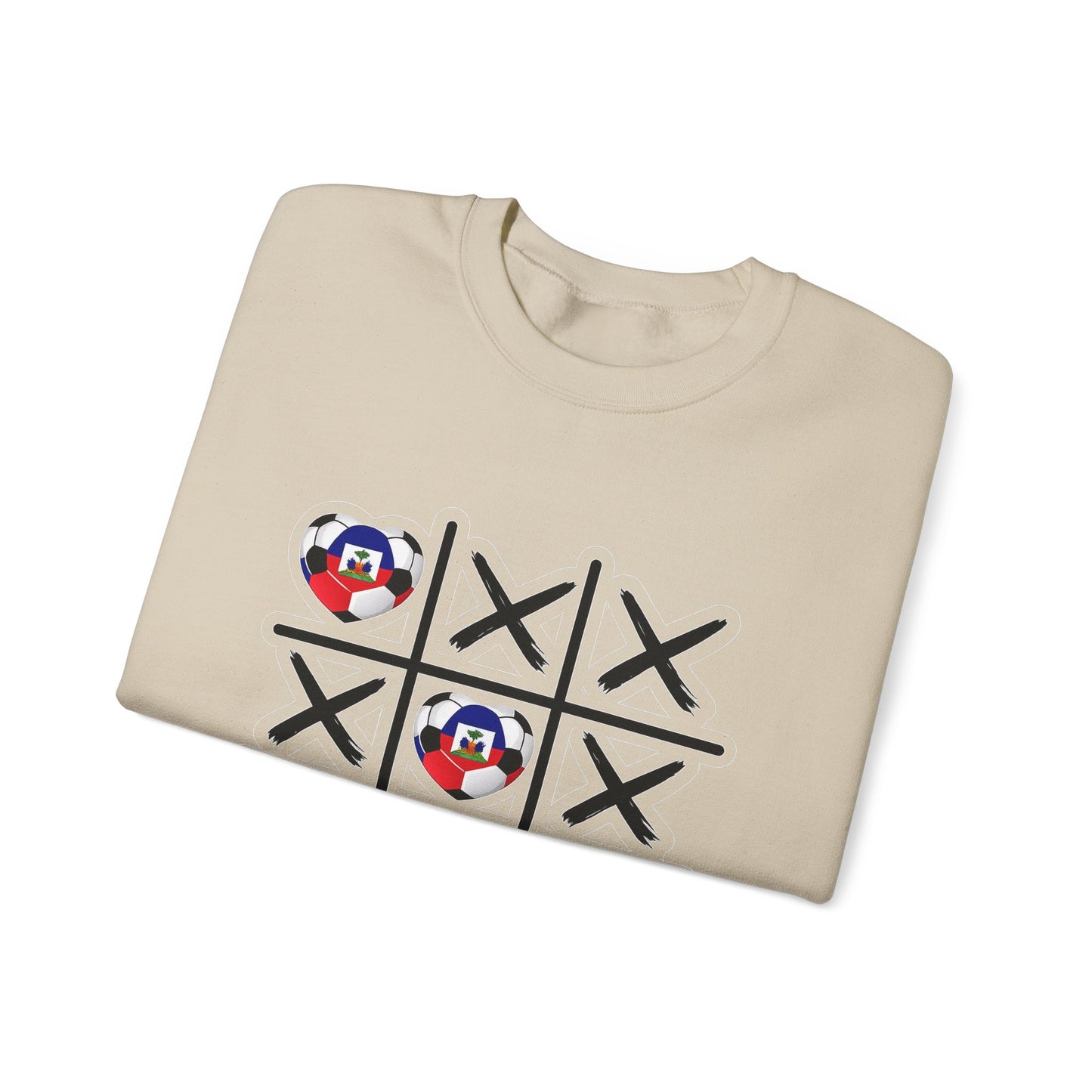 AYITI WORLD™ "Tic-Tac-Goal!" Love Haiti Crewneck — AYITI World Football Heart Edition