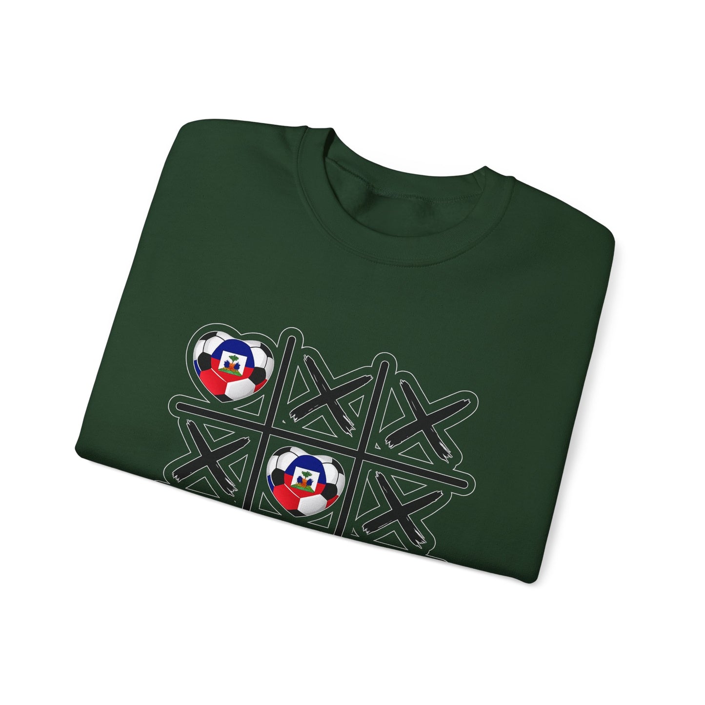AYITI WORLD™ "Tic-Tac-Goal!" Love Haiti Crewneck — AYITI World Football Heart Edition