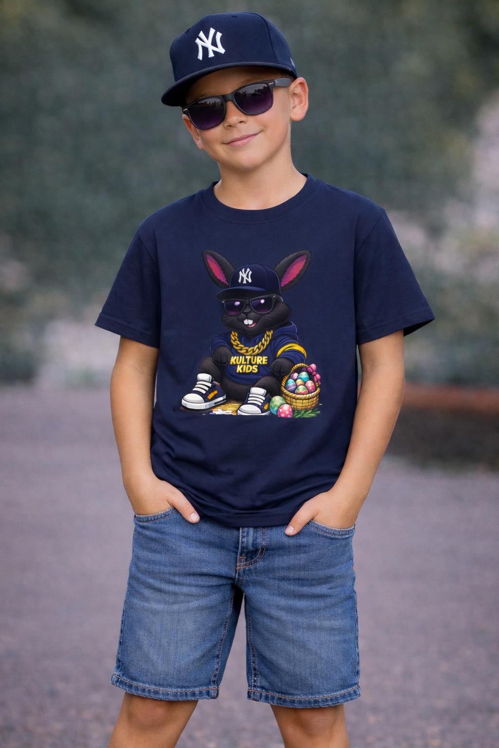 Kulture Fresh™ "Hip Hop Bunny" Streetwear Tee — Kulture Kids Easter Shirt