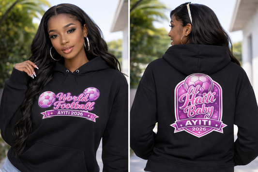 AYITI WORLD™ "Lil Haiti Baby" Champion Hoodie — 2026 World Football Edition