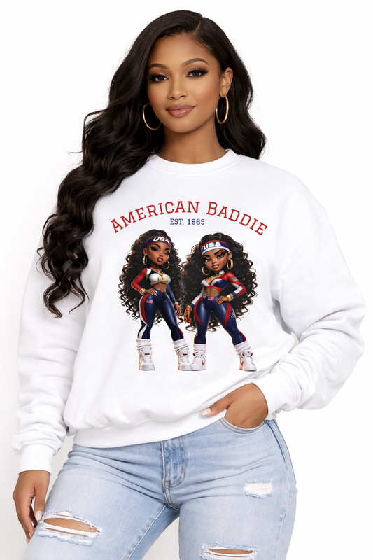 Kulture Fresh™ "American Baddie" Comfort Colors Crewneck — 1865 Heritage Sweatshirt