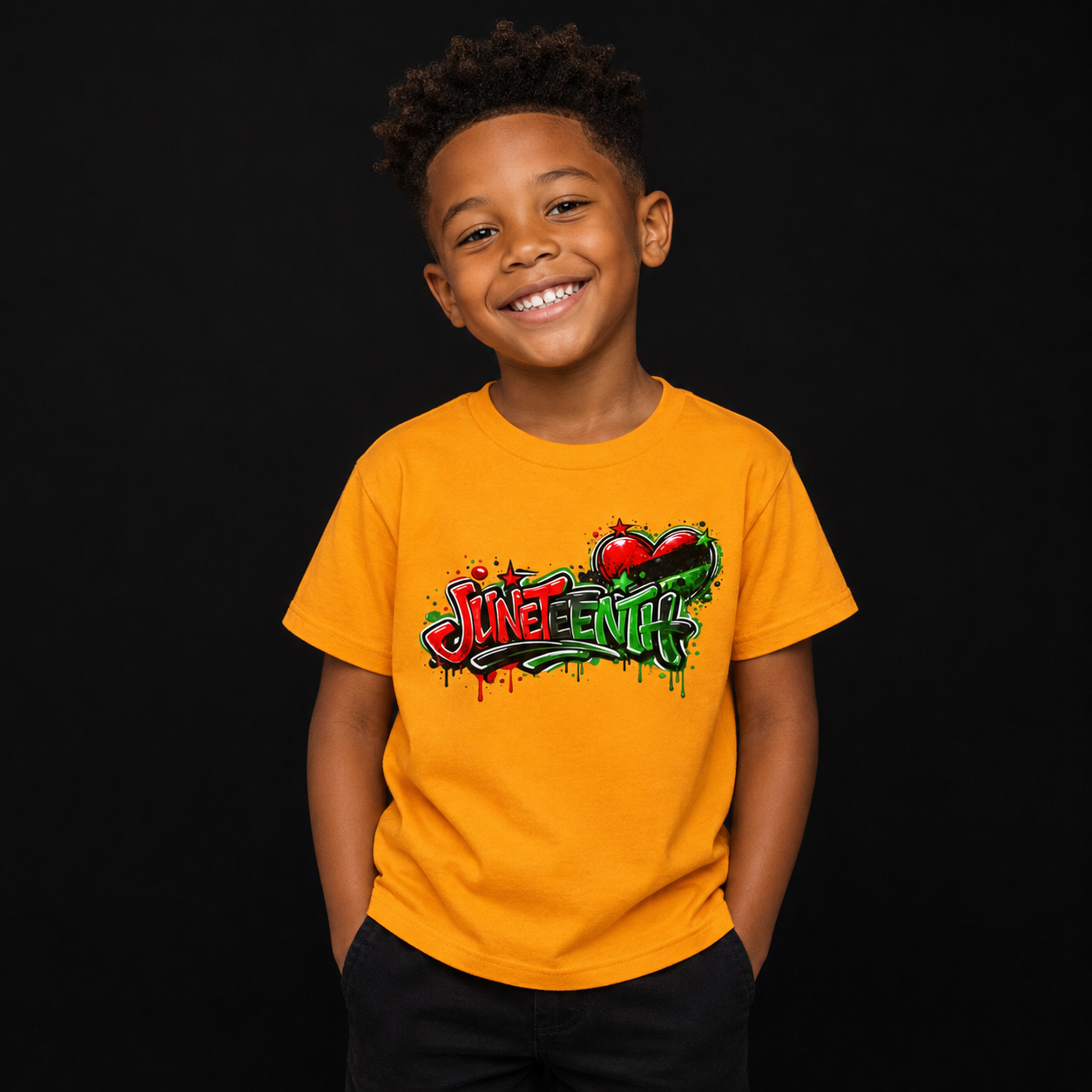 Juneteenth Kids Shirt | Black History Month Kids Tee | Juneteenth Graffiti T-Shirt | African American Pride Shirt | Freedom Day Youth Tee