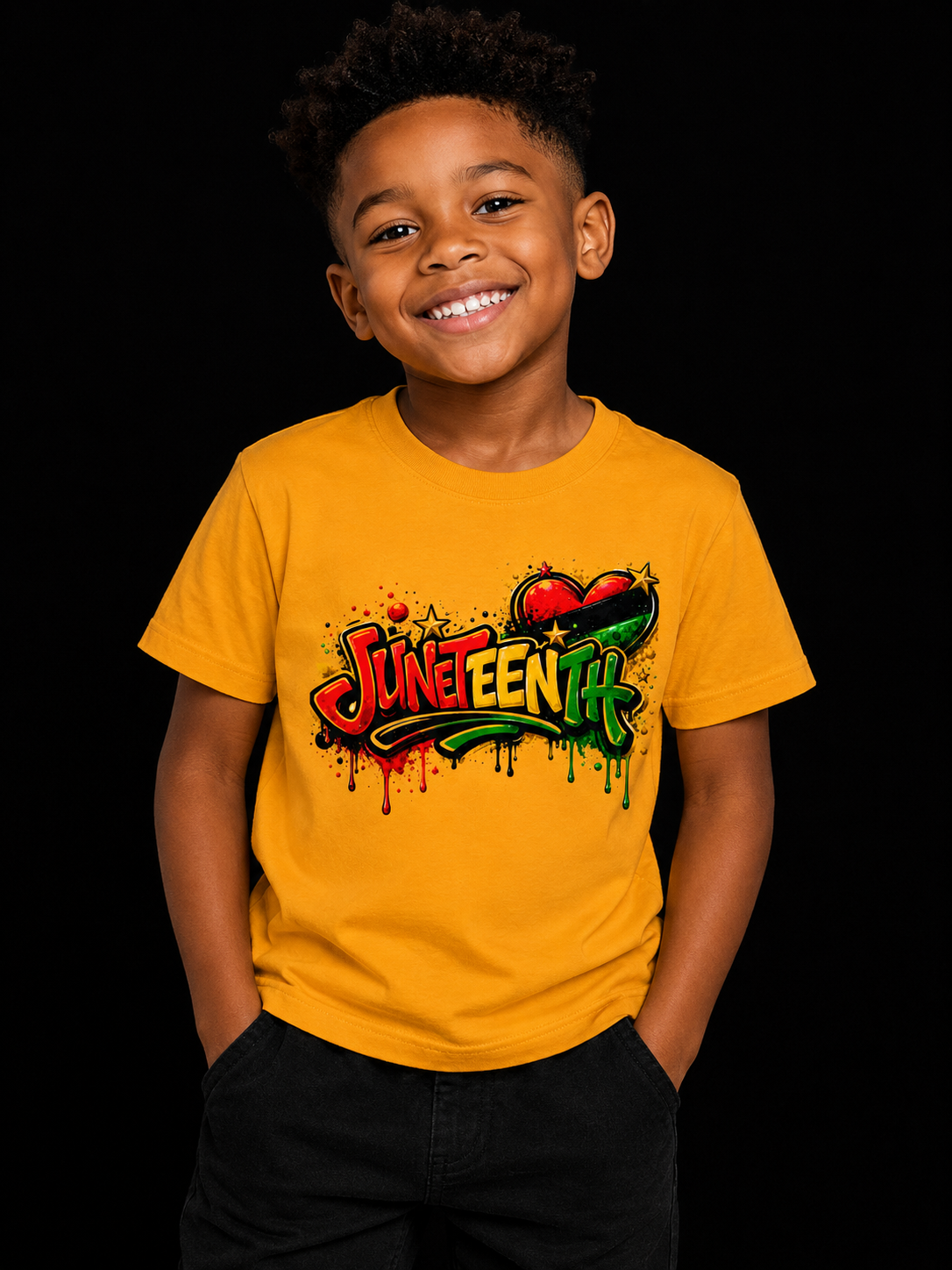 Juneteenth Kids Shirt | Black History Month Kids Tee | Juneteenth Graffiti T-Shirt | African American Pride Shirt | Freedom Day Youth Tee