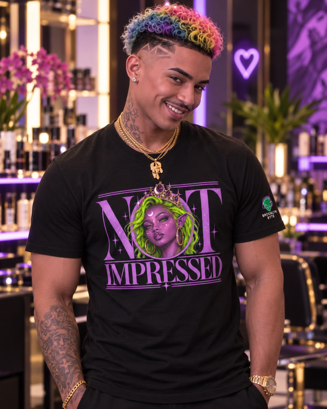 Alien Princess Marz "Not Impressed" Graphic  Tee