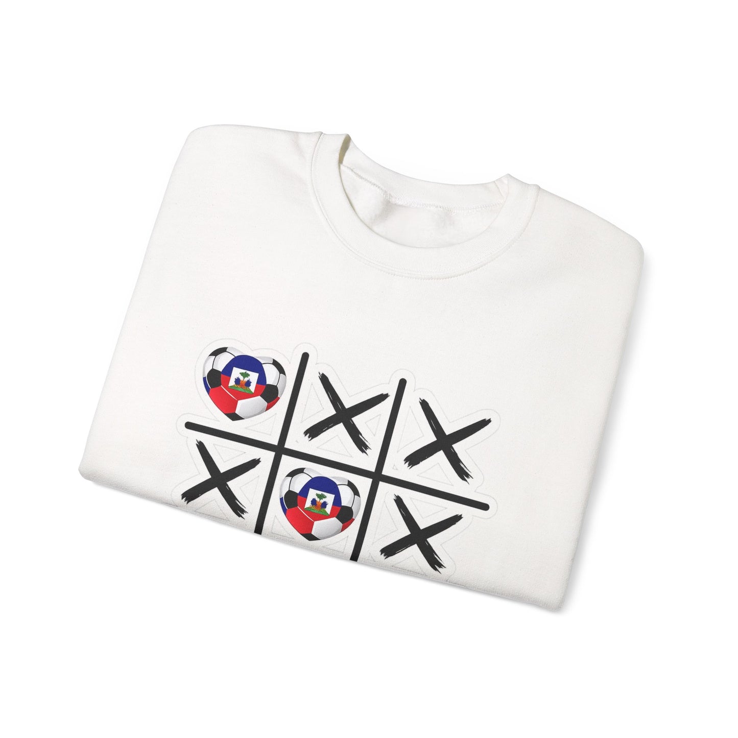 AYITI WORLD™ "Tic-Tac-Goal!" Love Haiti Crewneck — AYITI World Football Heart Edition