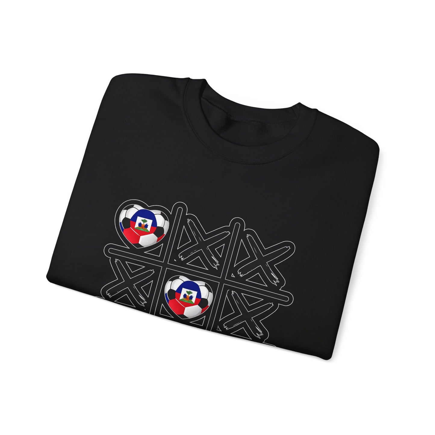 AYITI WORLD™ "Tic-Tac-Goal!" Love Haiti Crewneck — AYITI World Football Heart Edition