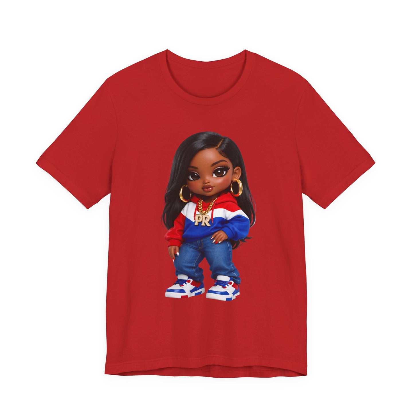 Kulture Fresh™ "Puerto Rico Baddie" Chibi Tee — Caribbean Roots Collection