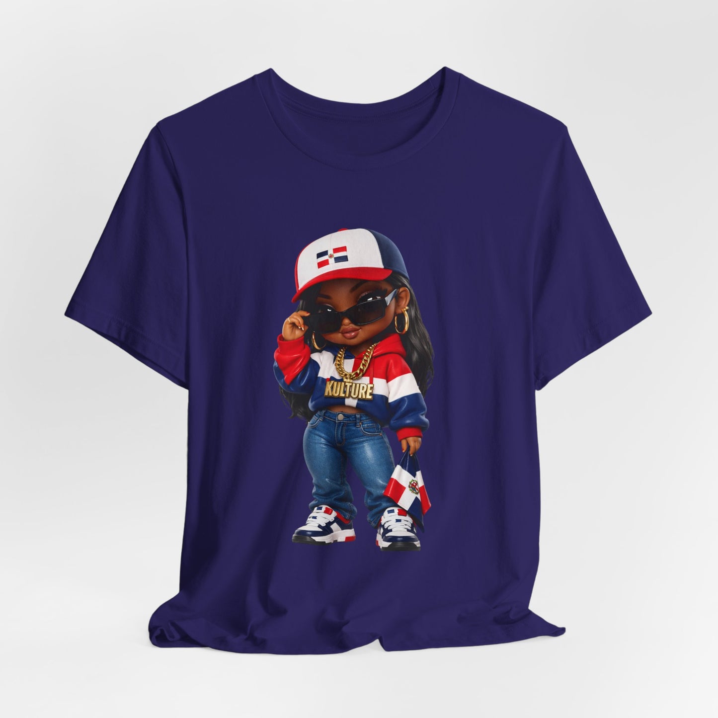 Kulture Fresh™ "Dominican Baddie" Chibi Tee — Caribbean Roots Collection