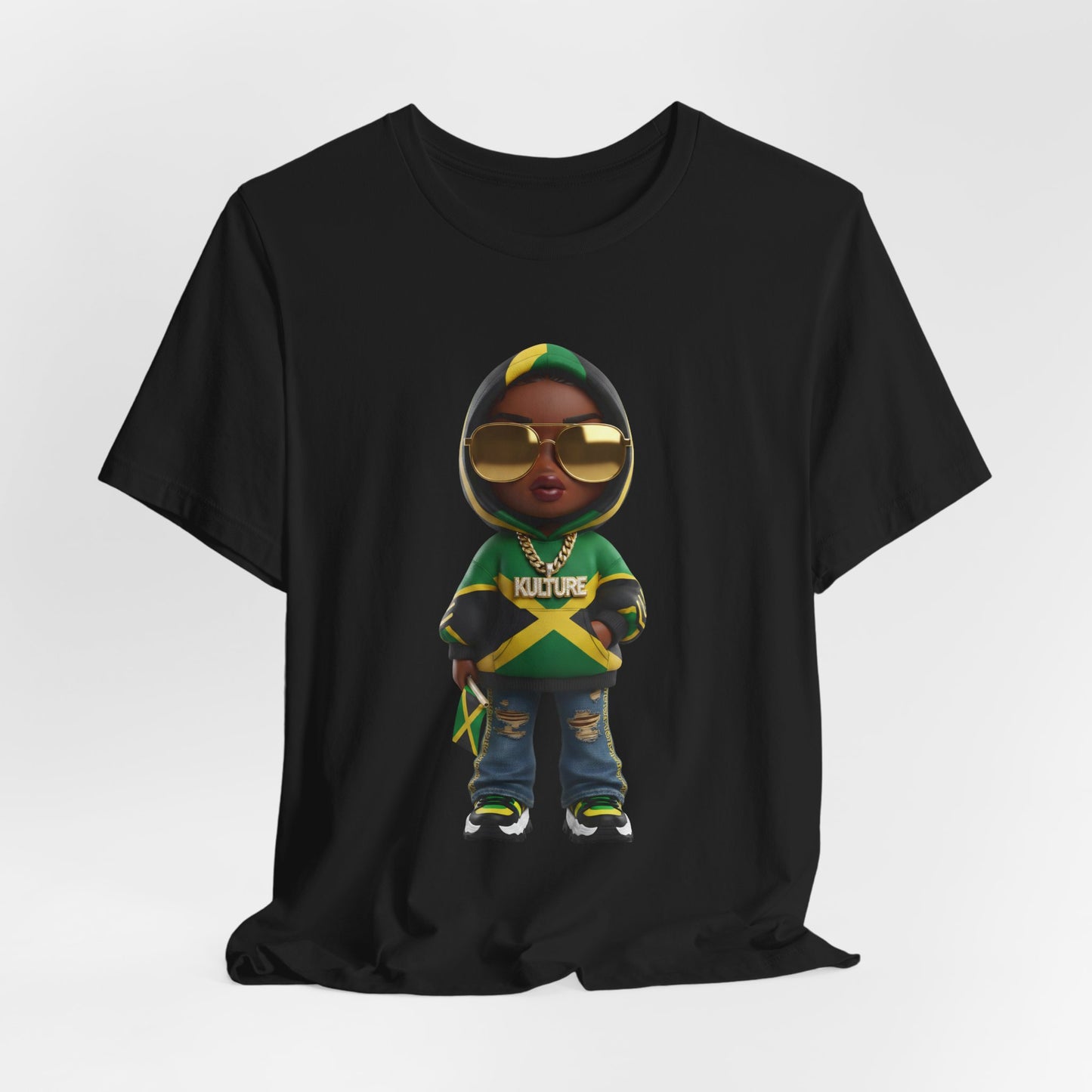 Kulture Fresh™ "Jamaican Baddie" Chibi Tee — Caribbean Roots Collection