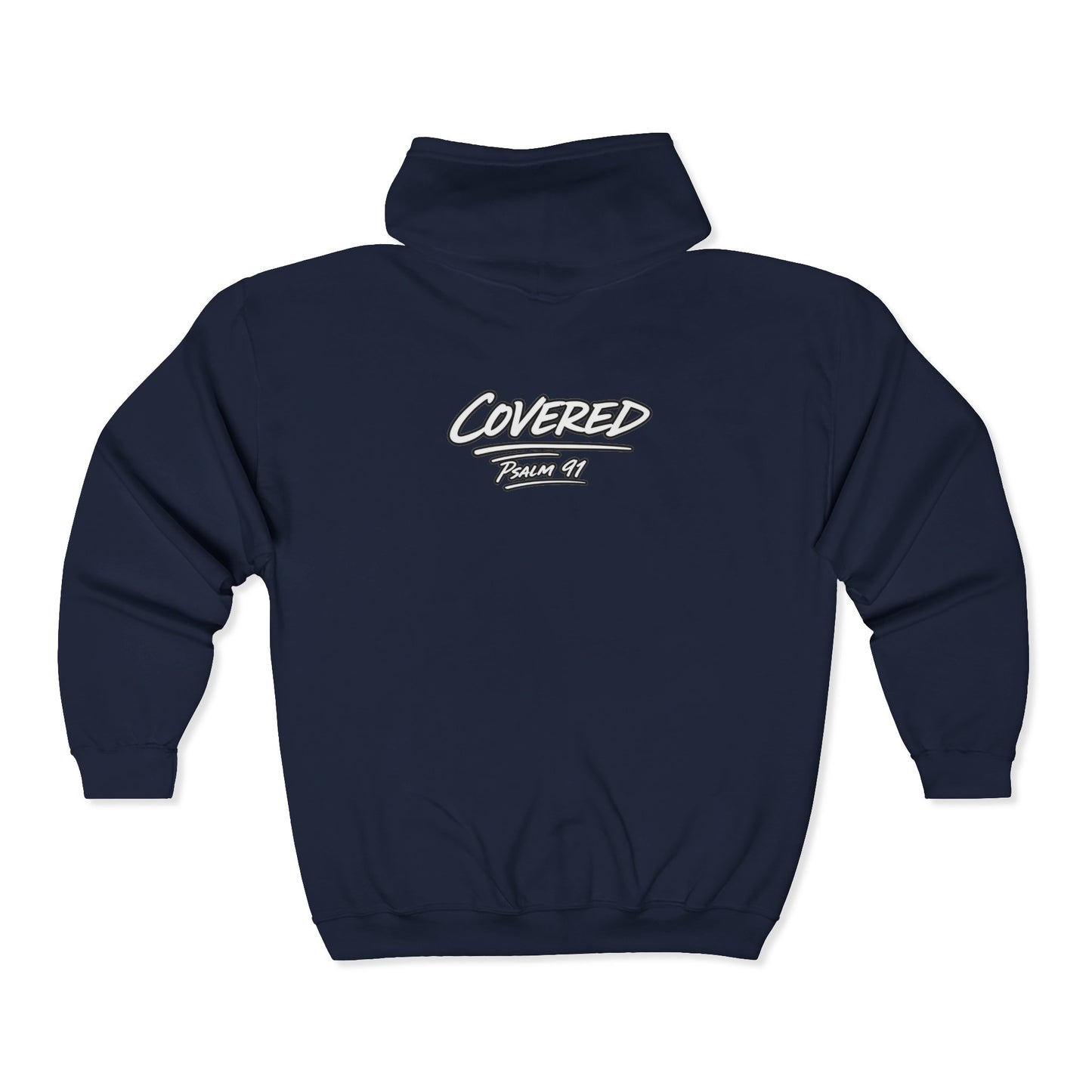 Kingdom Kloth™ Kovered Pslams Zip-Up Hoodie — Lord Is My Shepherd Faithful Streetwear
